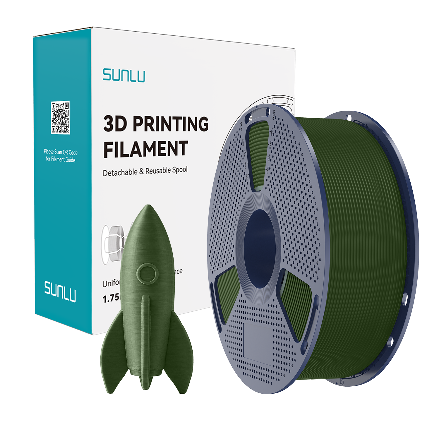 High Speed PLA Filament Olive Green