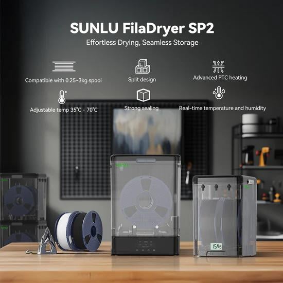 SUNLU Filament Kurutucu SP2 / Saklama Kutusu Seti