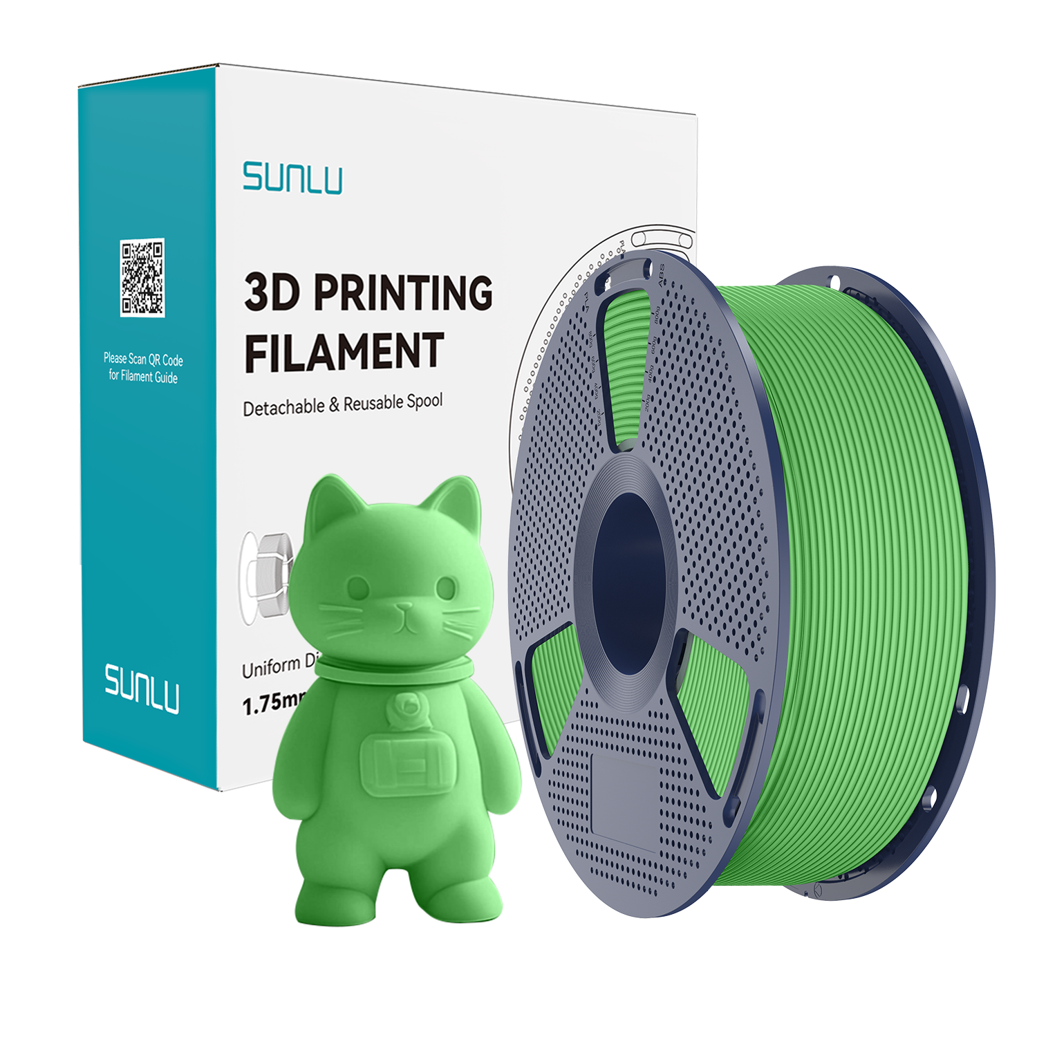 SUNLU Matte PLA Filament Green