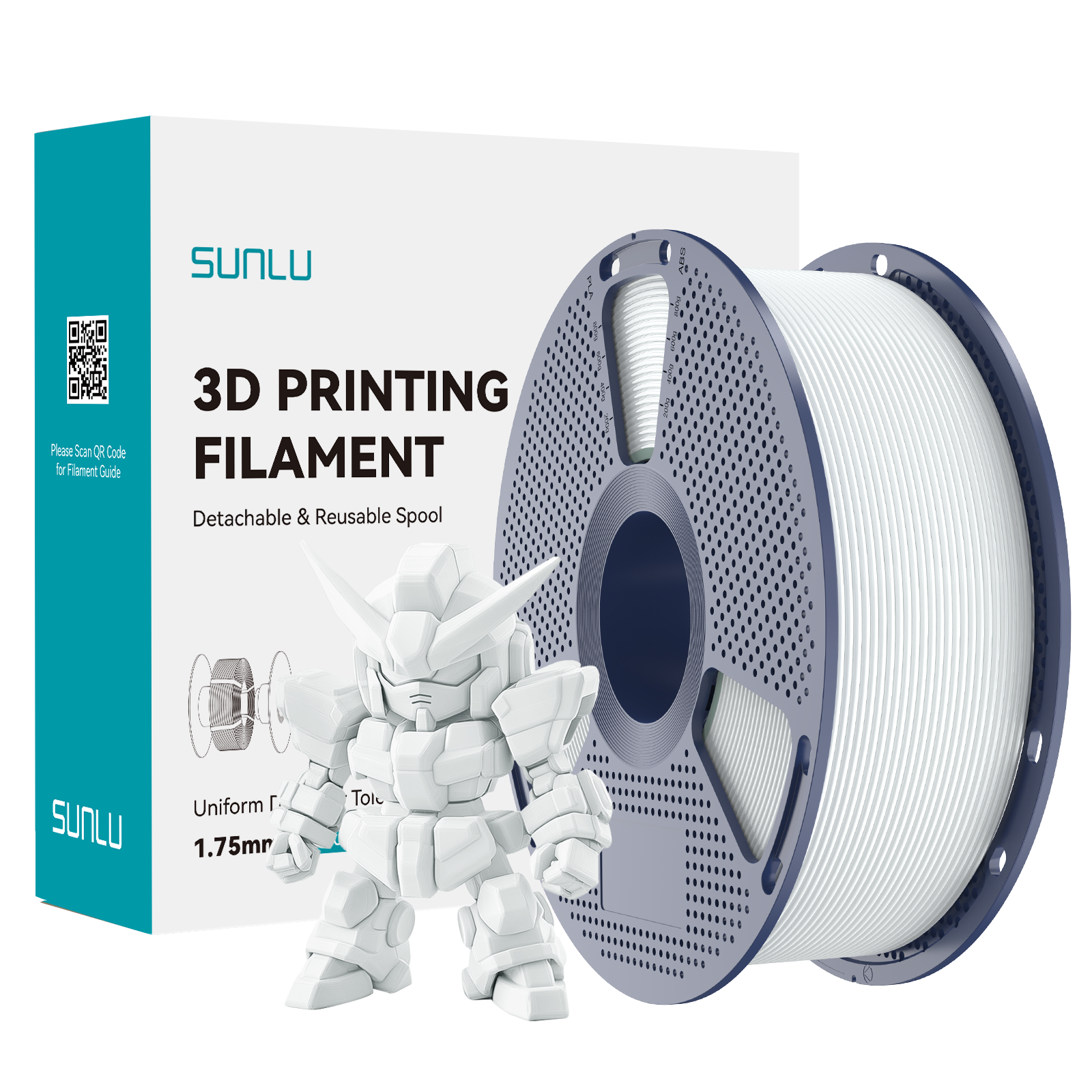 SUNLU PLA+ 2.0 Filament Ceramic