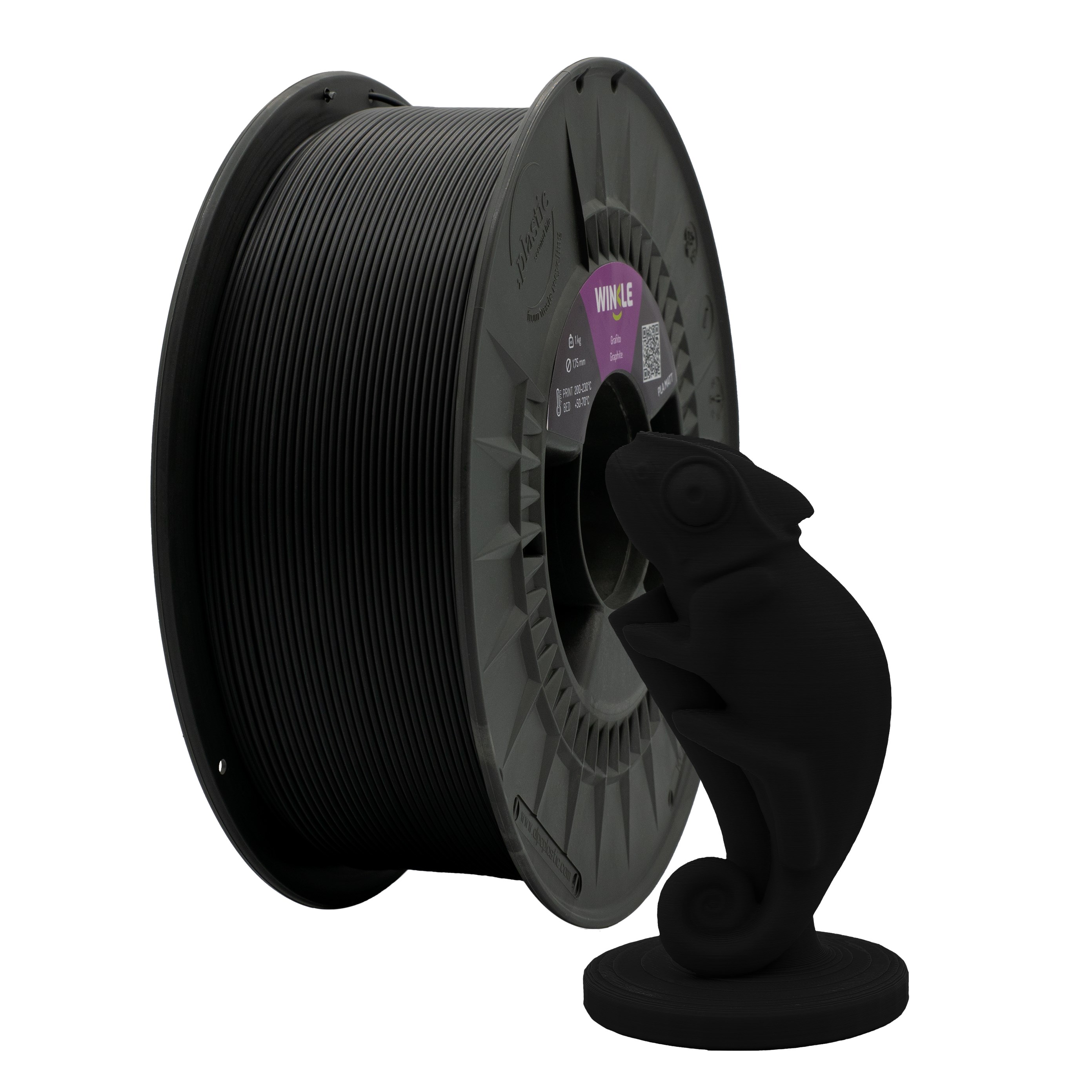 WINKLE Matte PLA Filament Graphite Black