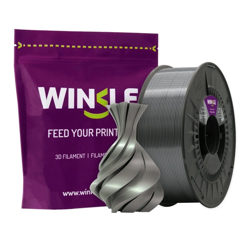 WINKLE PLA SILK FILAMENT Mercury Silver