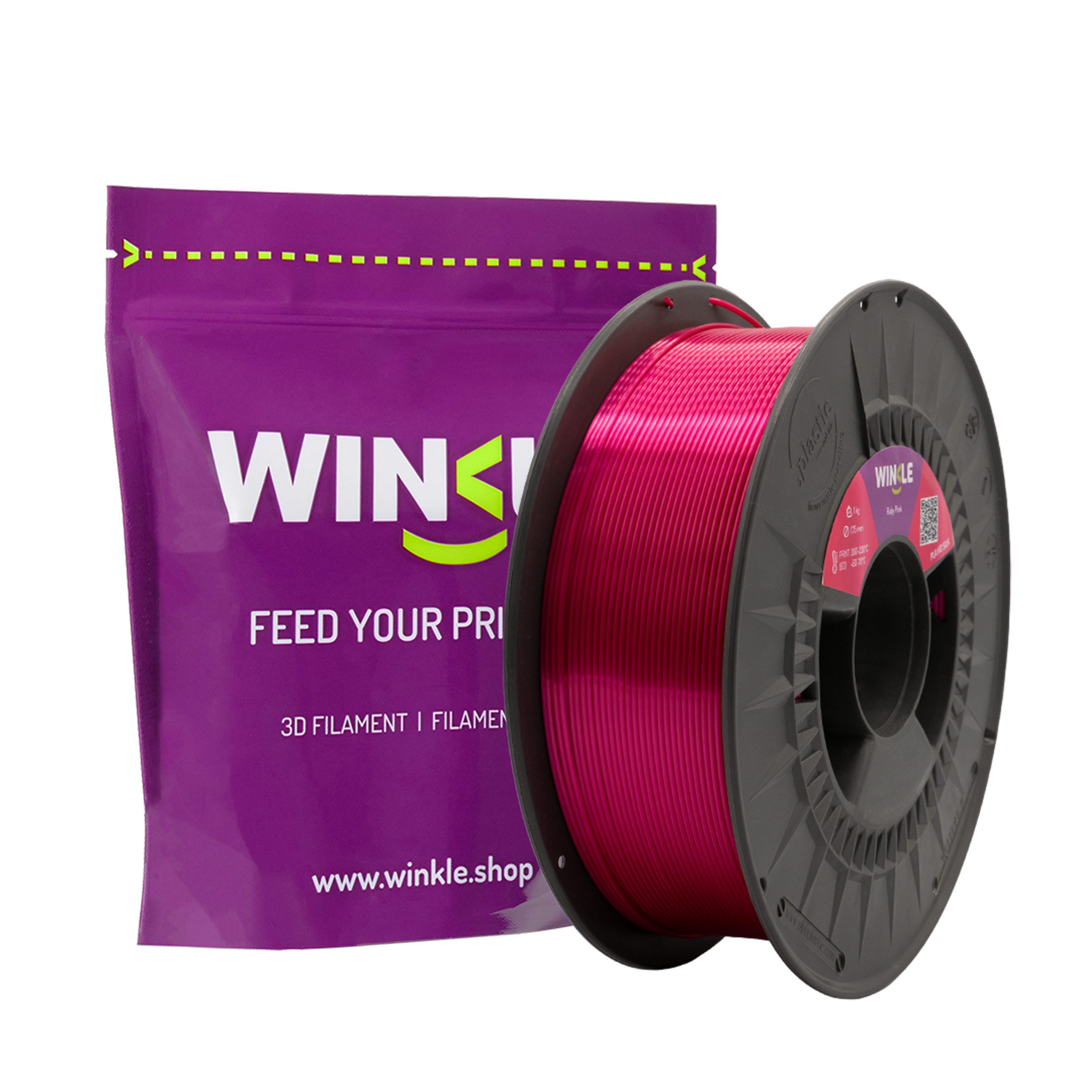 WINKLE PLA SILK FILAMENT Ruby Pink