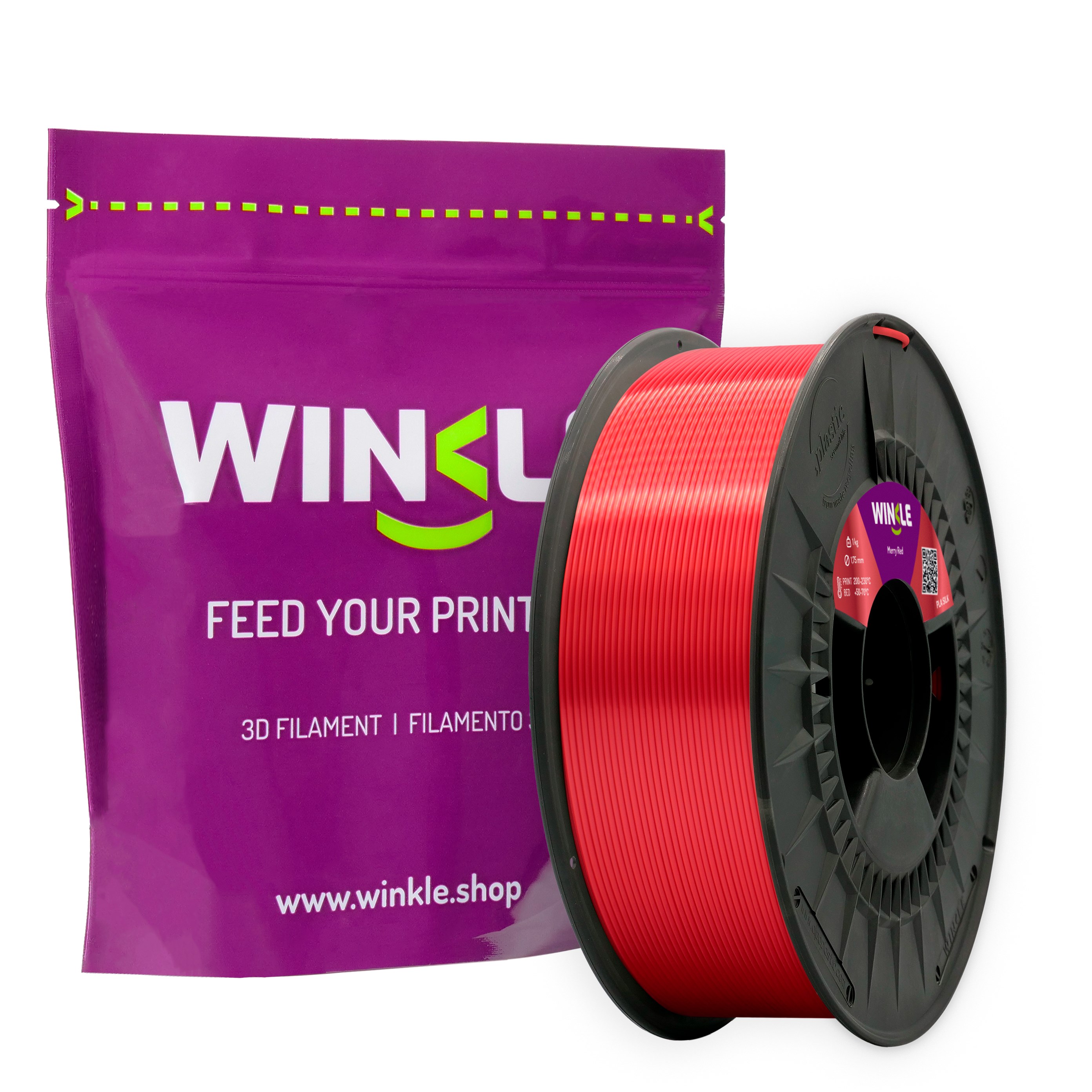 WINKLE PLA SILK FILAMENT Ruby Red
