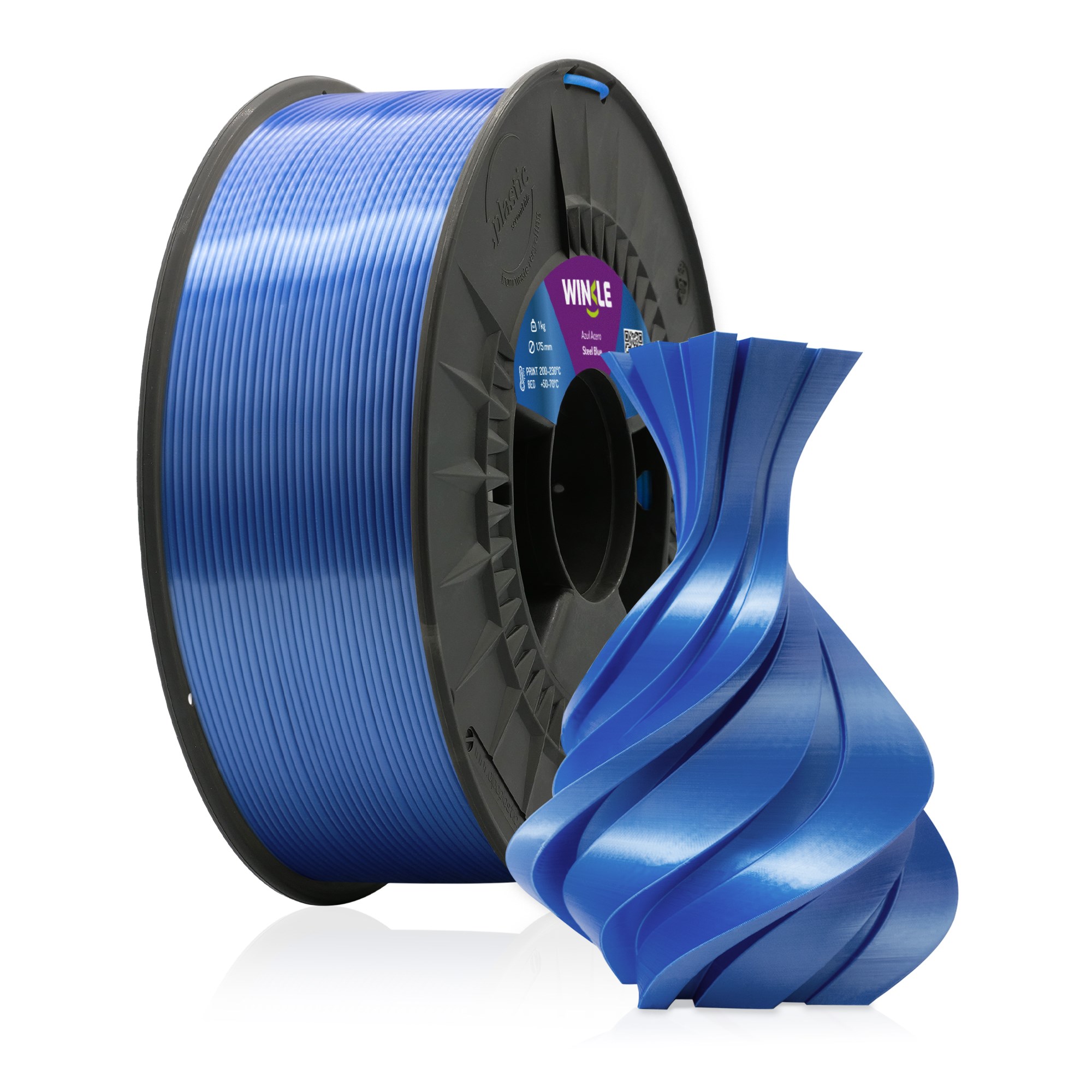 WINKLE PLA SILK FILAMENT Steel Blue