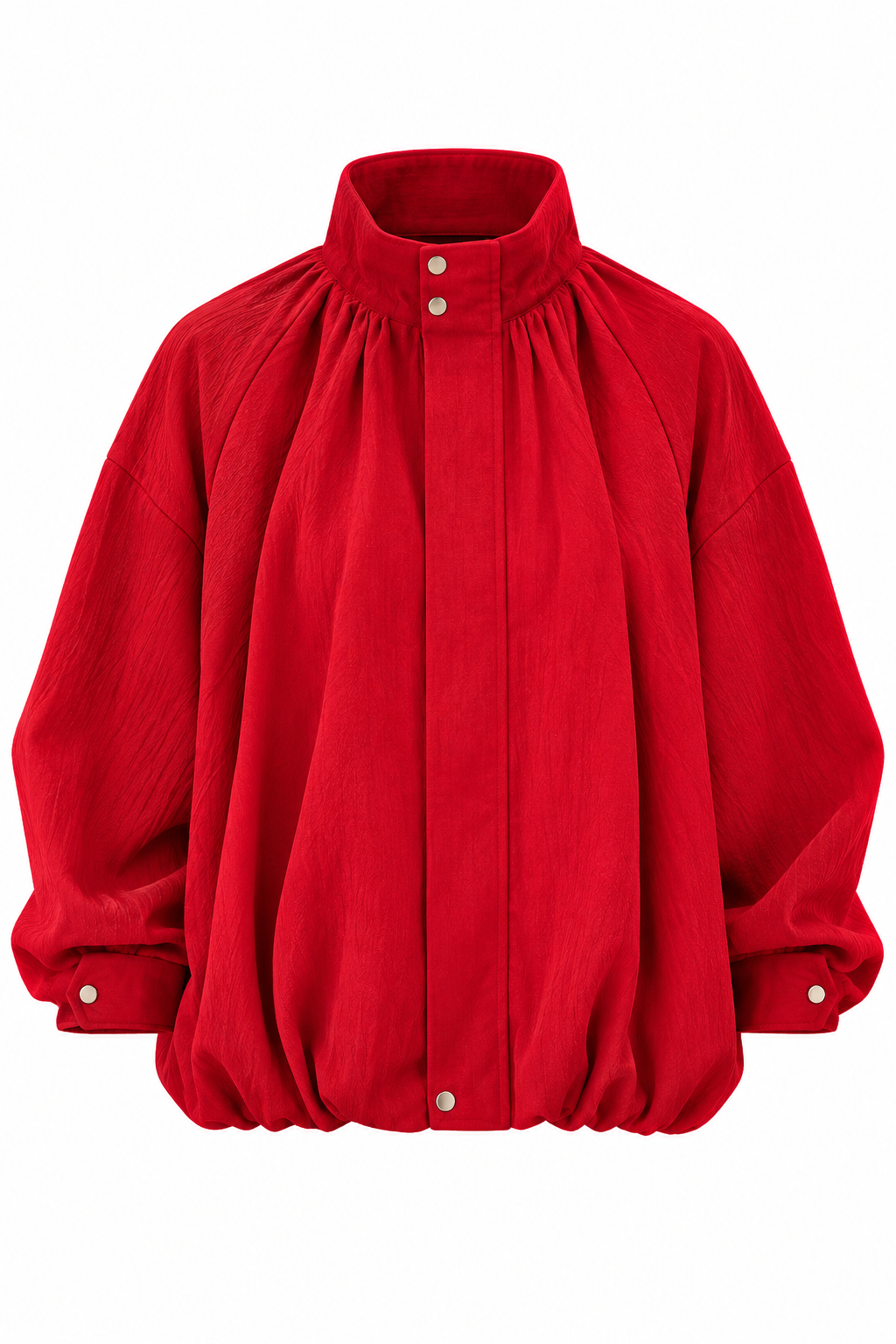 DİK YAKALI REGLAN MONT - KIRMIZI
