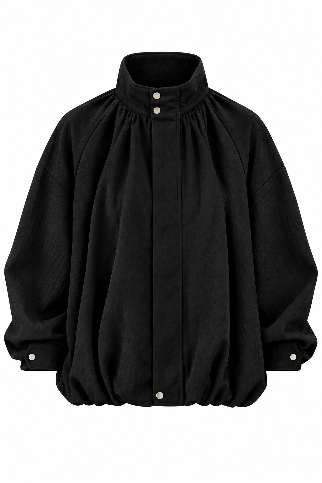 DİK YAKALI REGLAN MONT - SİYAH