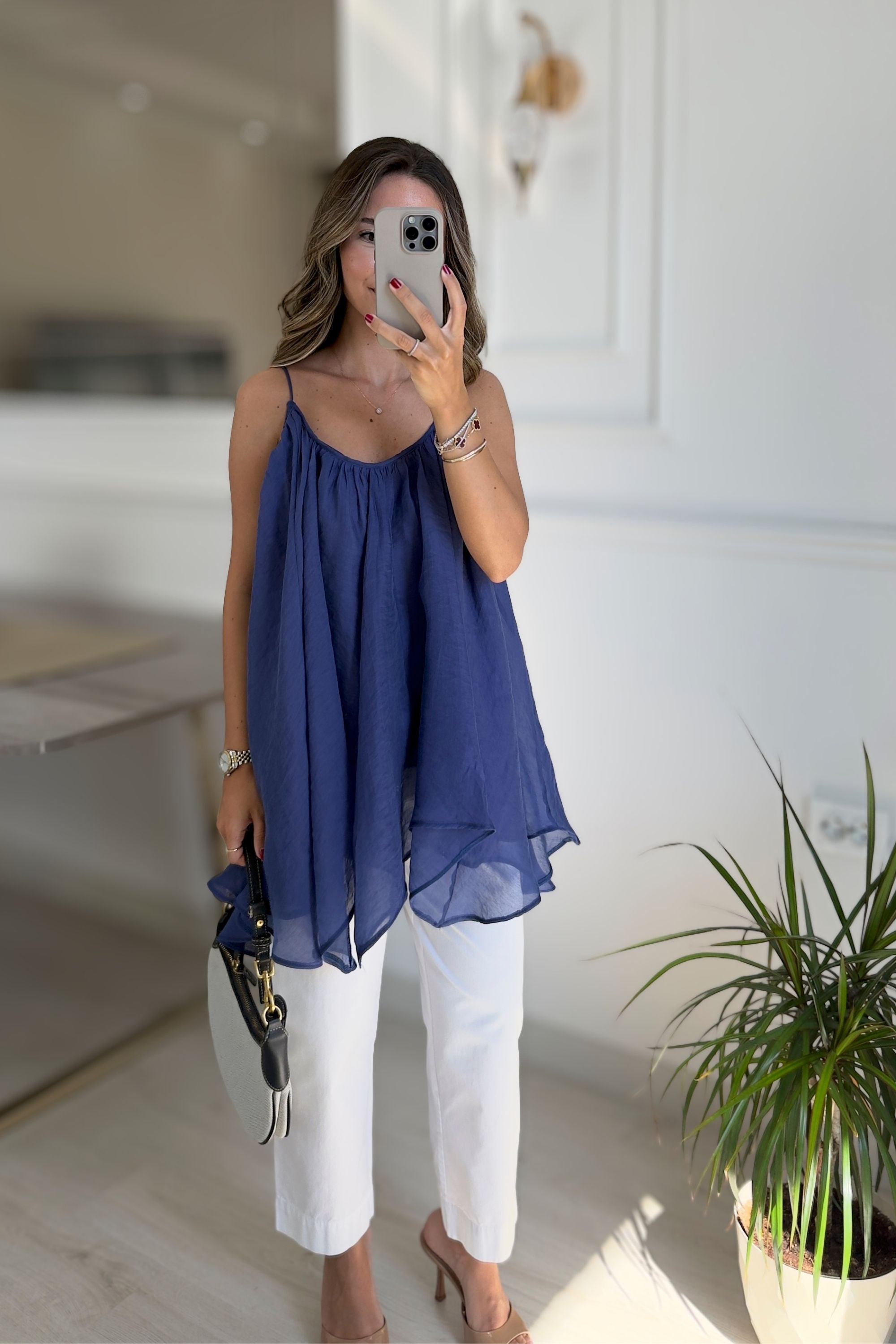 İP ASKILI VOLANLI BLUZ - LACİ