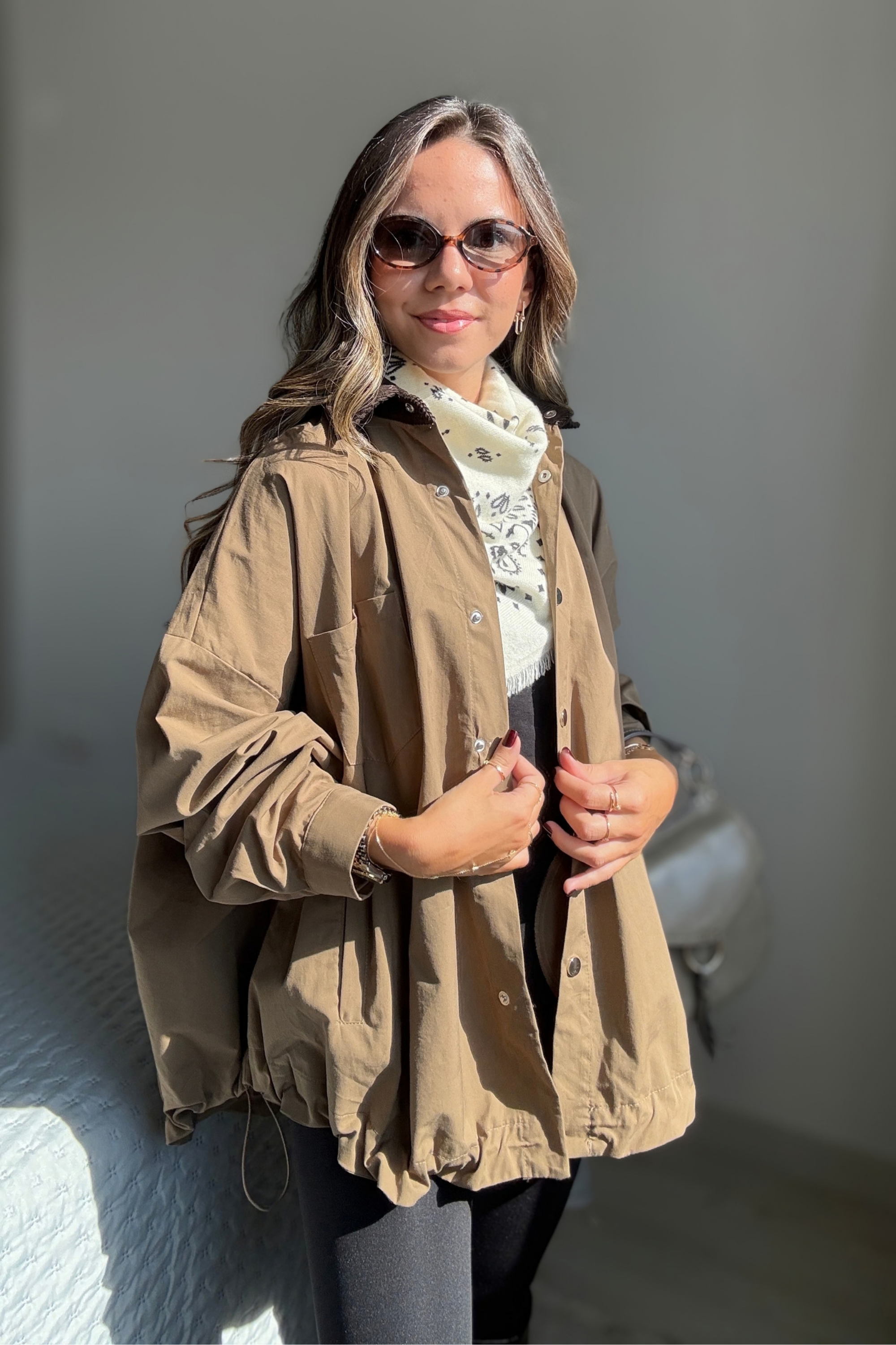 KADİFE YAKALI TRENÇ - CAMEL