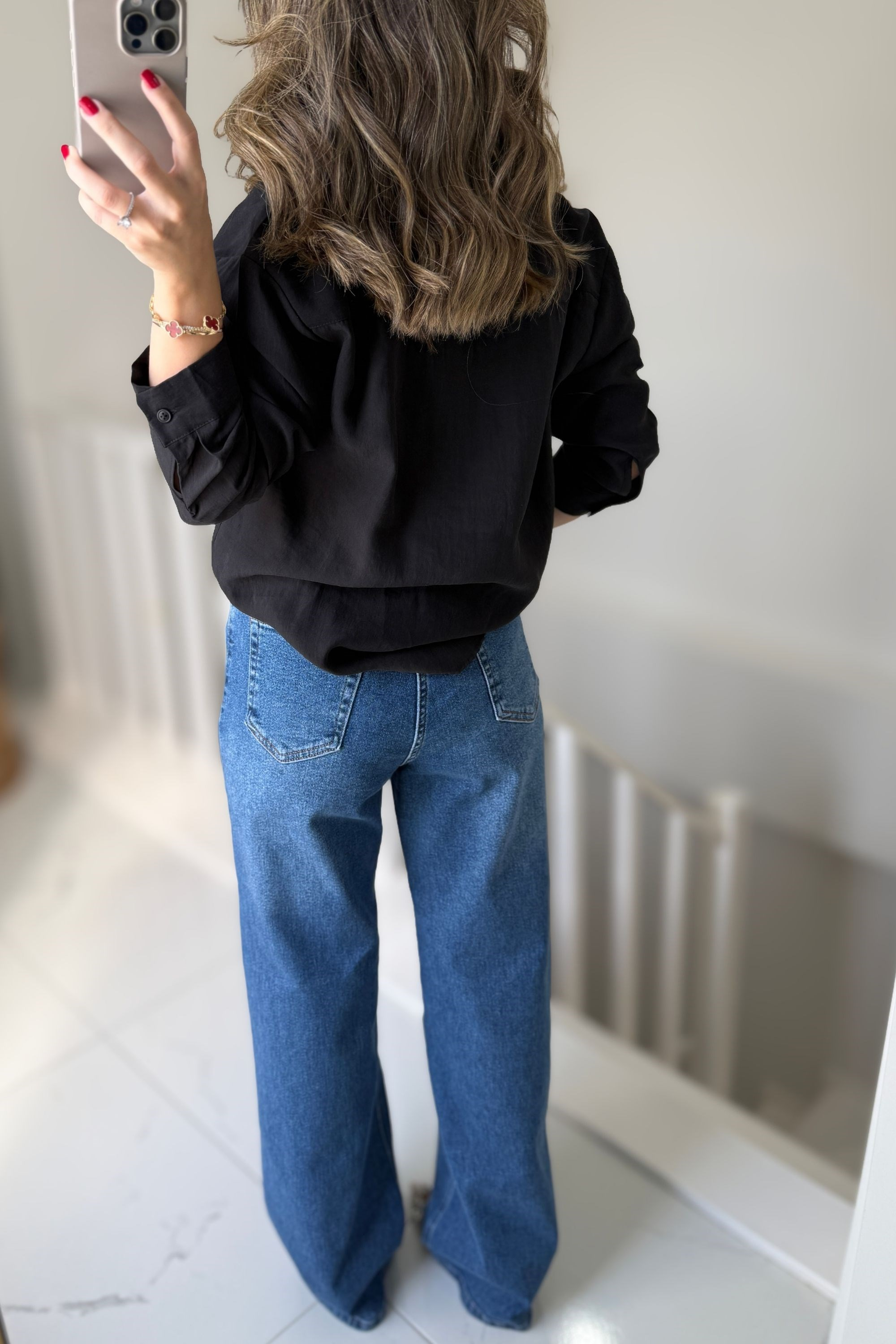 KEMERLİ STRAİGHT FİT JEAN - MAVİ