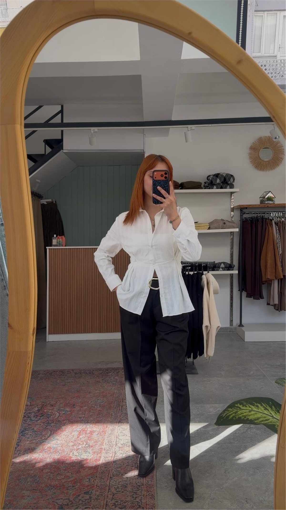 KEMERLİ POLYV PANTOLON SİYAH