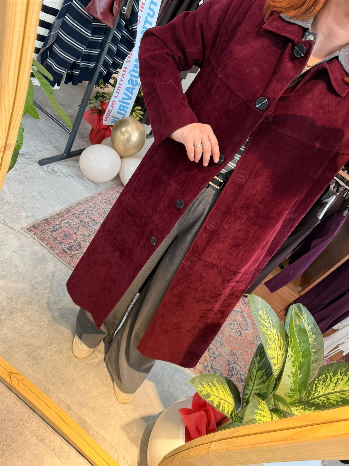 SÜET KABAN BORDO