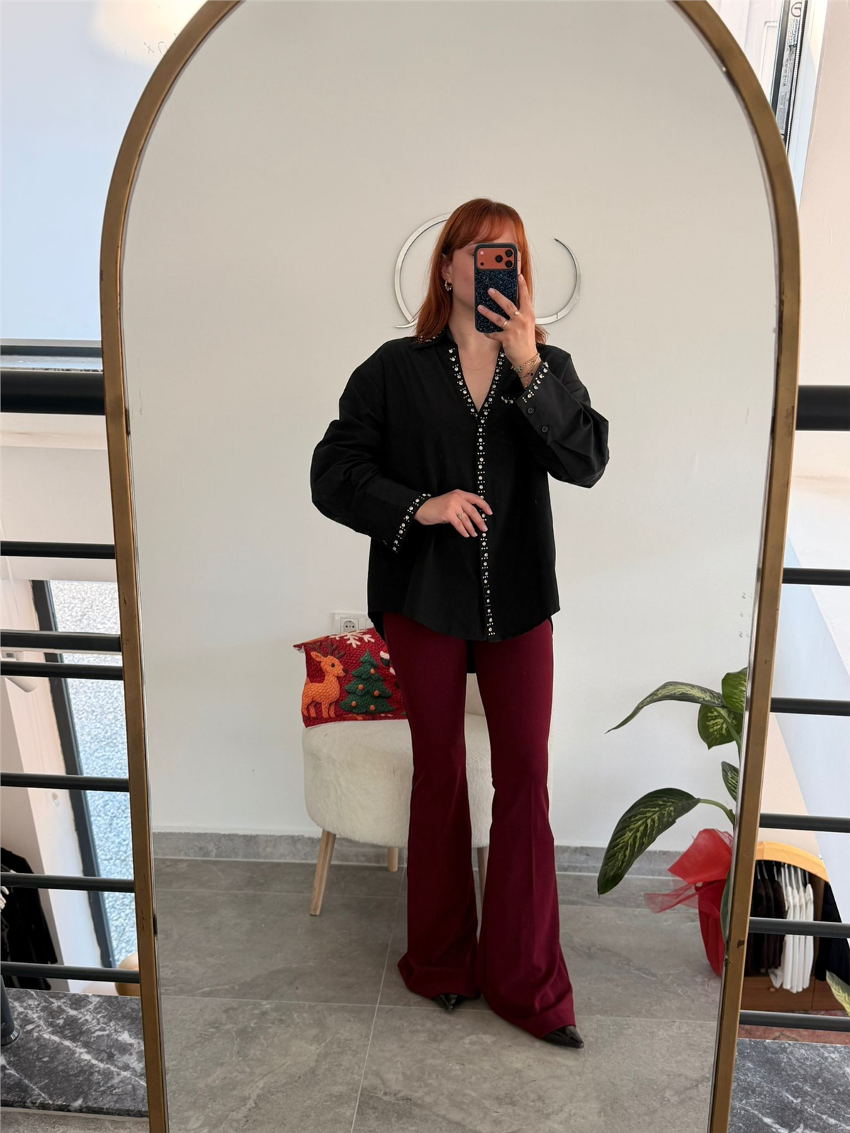 TEK DÜĞMLİ İSP PANTOLON BORDO