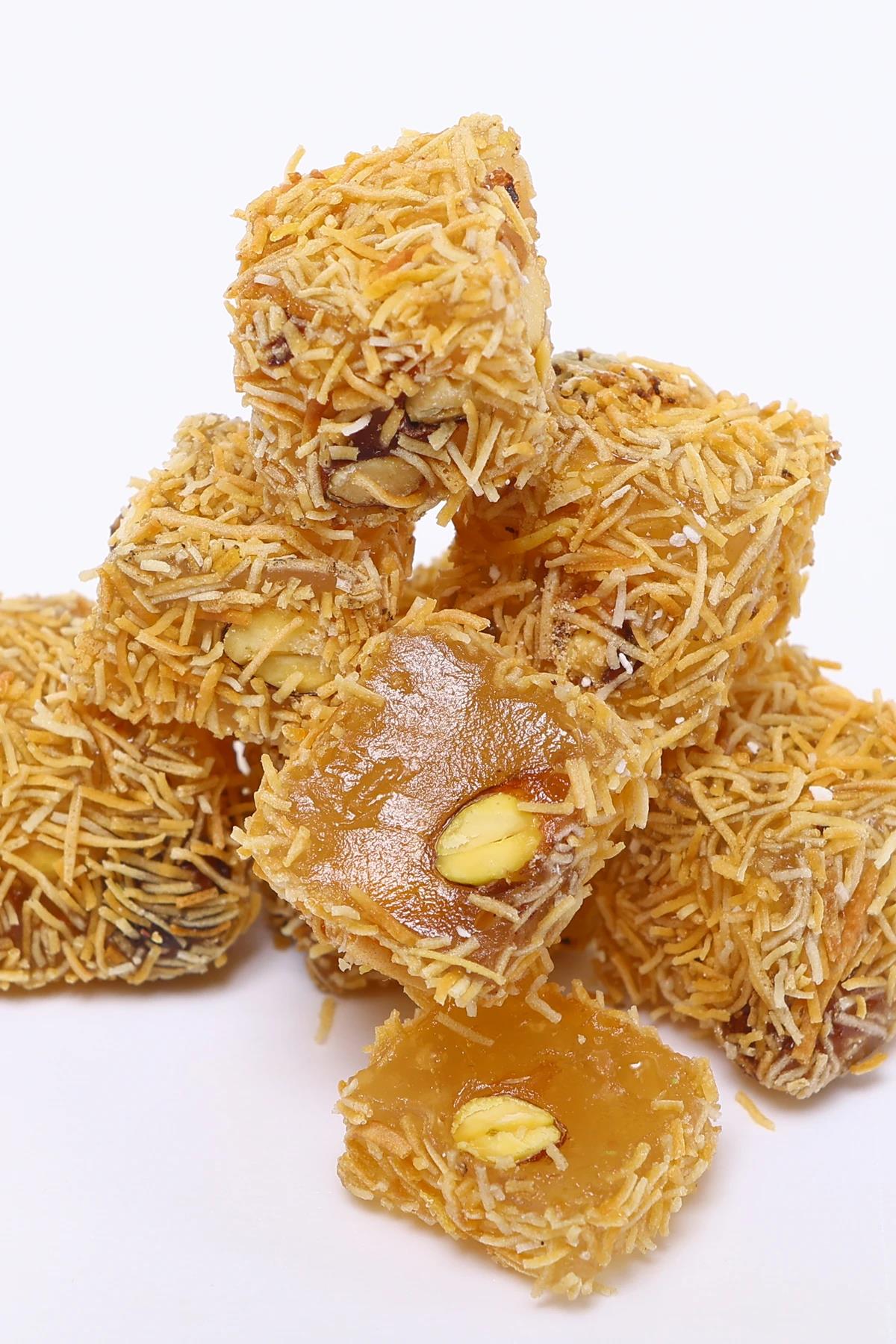 Kadayıflı Çifte Kavrulmuş Antep Fıstıklı Lokum 250 gr