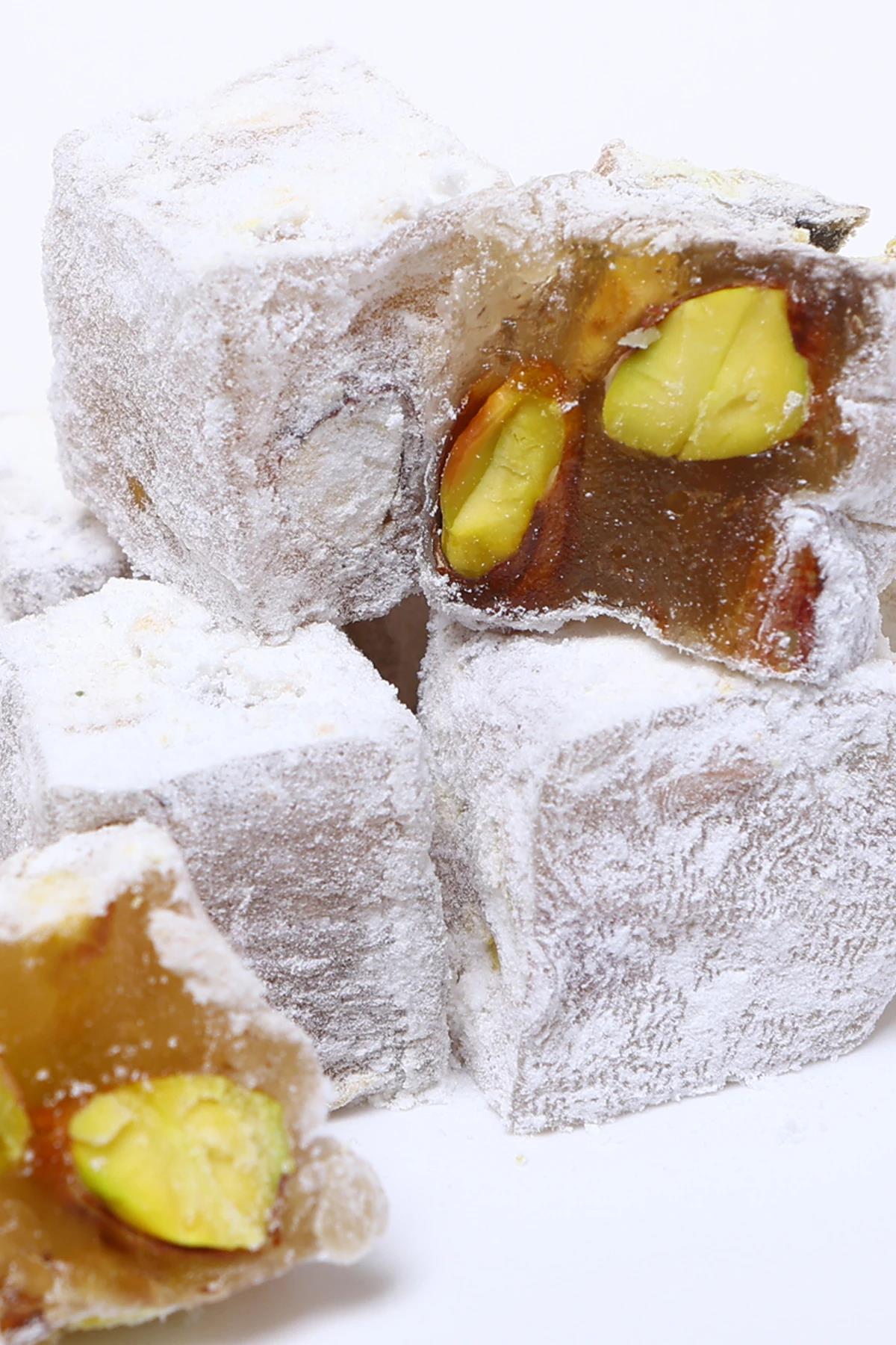 Pudralı Fıstıklı Duble Türk Lokumu 500 gr