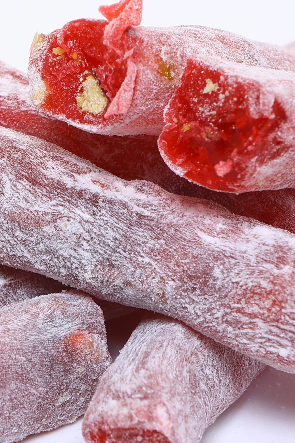 Pudralı Narlı Fıstıklı Parmak Lokum 500 gr