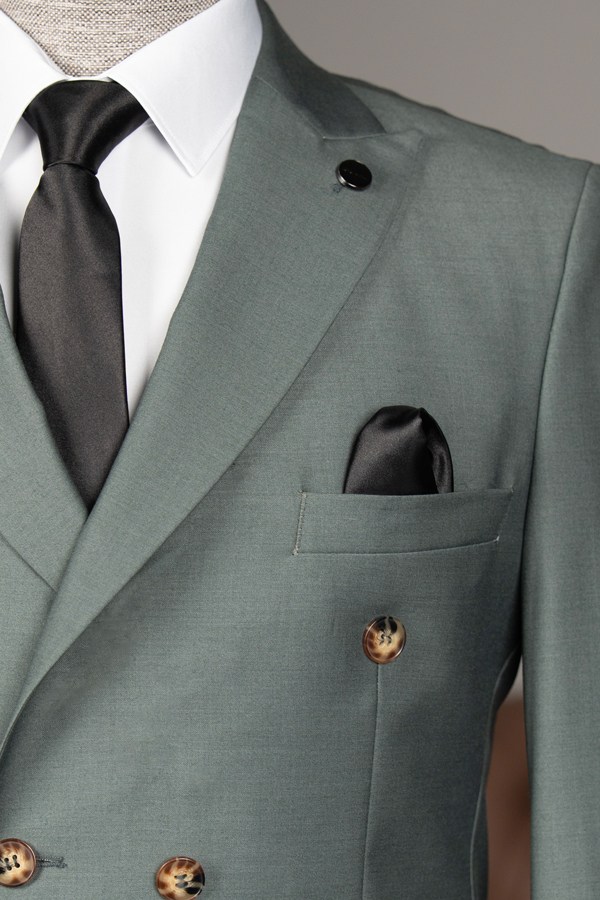 E.K Ceket Kruvaze Haki