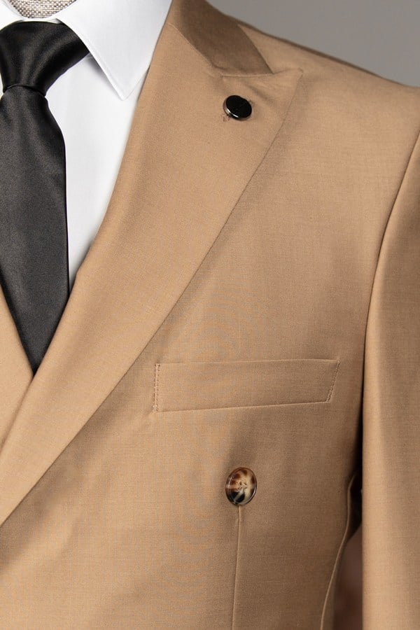 E.K Ceket Kruvaze Kahverengi