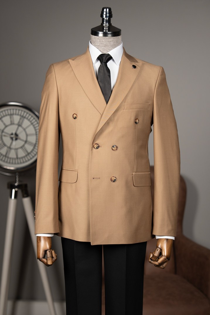 E.K Ceket Kruvaze Kahverengi