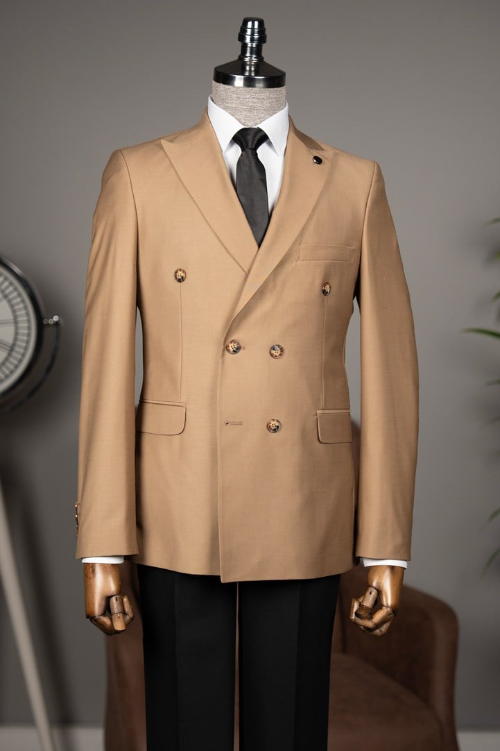 E.K Ceket Kruvaze Kahverengi