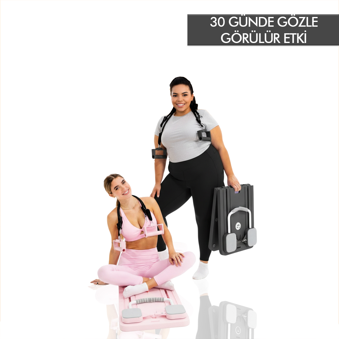 Çok Fonksiyonlu Egzersiz Aleti, Pilates Reformer, Direnç Bantlı, Ev Tipi Istasyon , Çorap Hediyeli