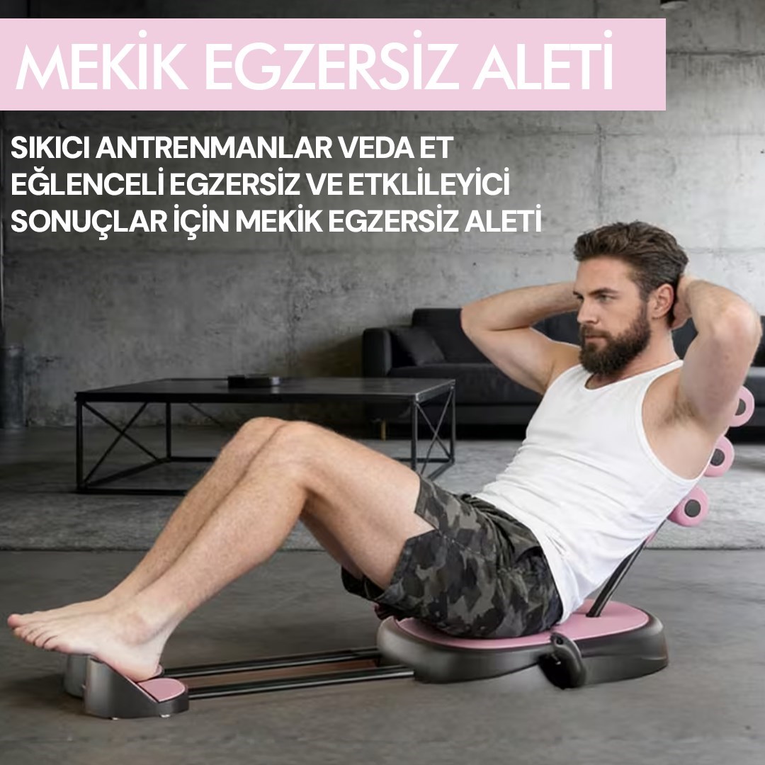 Çok Fonksiyonlu Mekik Aleti Ev Kol Üst Vücut Karın ve Core Egzersiz Cihazı Pilates Çorabı Hediye