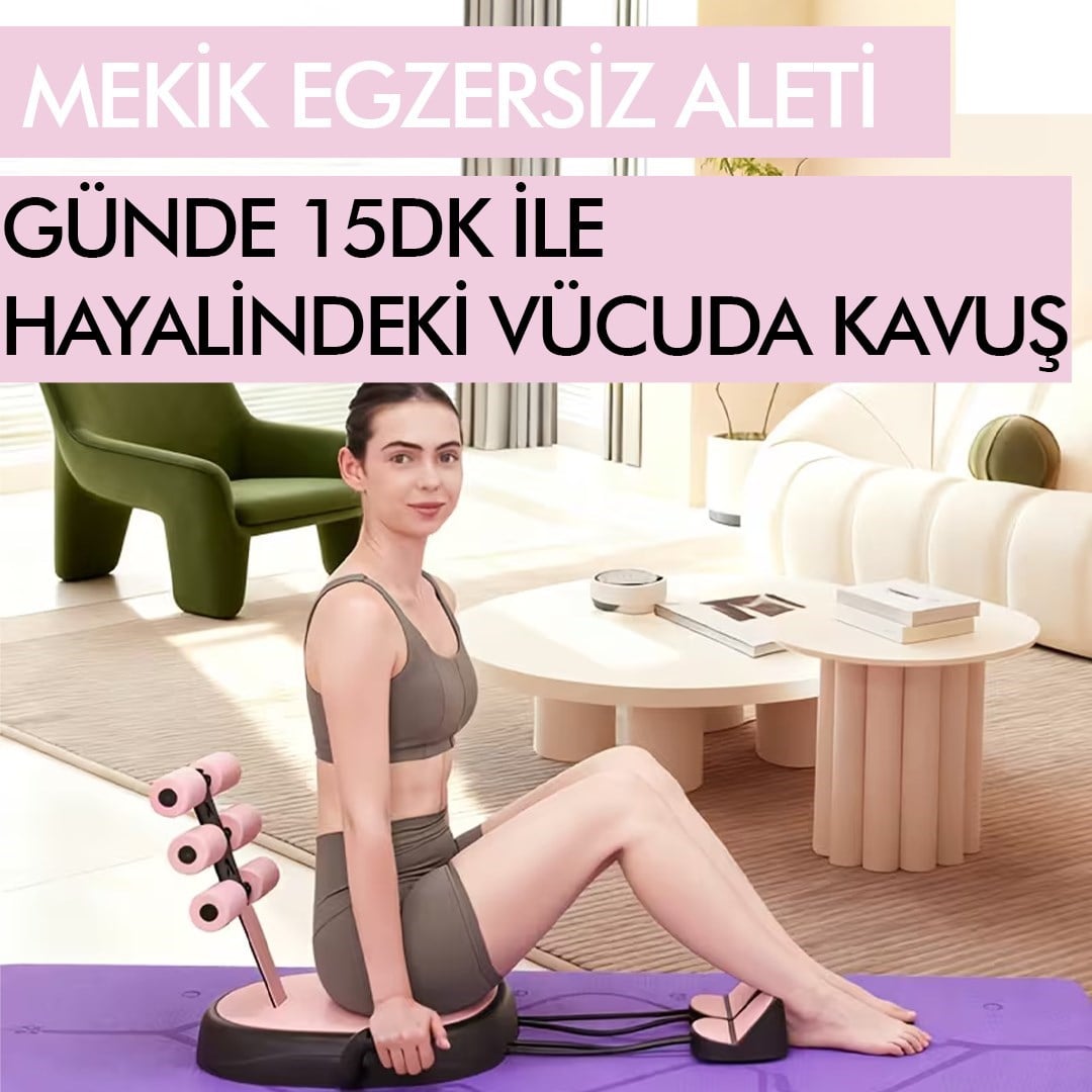 Çok Fonksiyonlu Mekik Aleti Ev Kol Üst Vücut Karın ve Core Egzersiz Cihazı Pilates Çorabı Hediye