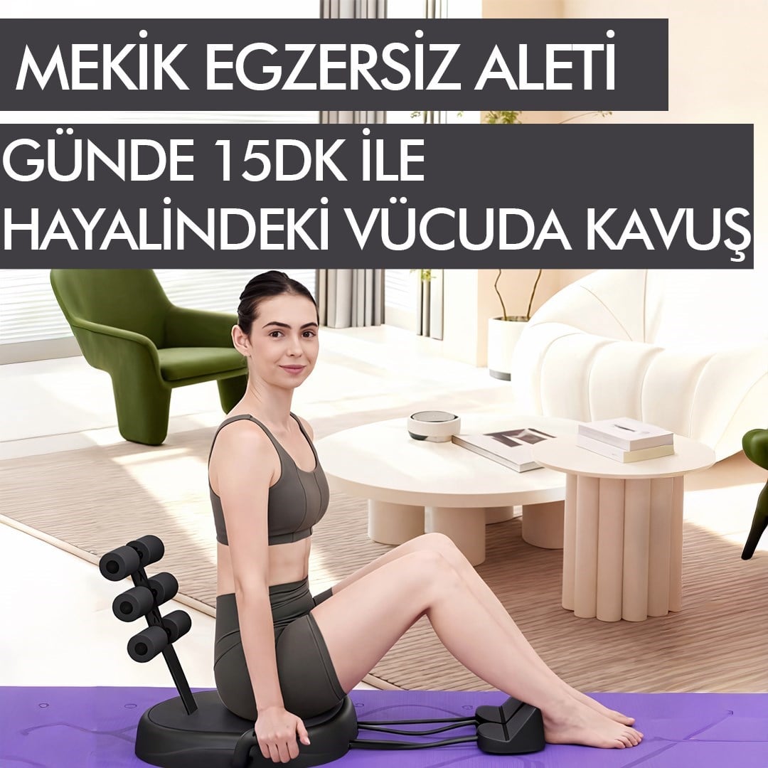 Çok Fonksiyonlu Mekik Aleti Ev Kol Üst Vücut Karın ve Core Egzersiz Cihazı Pilates Çorabı Hediye