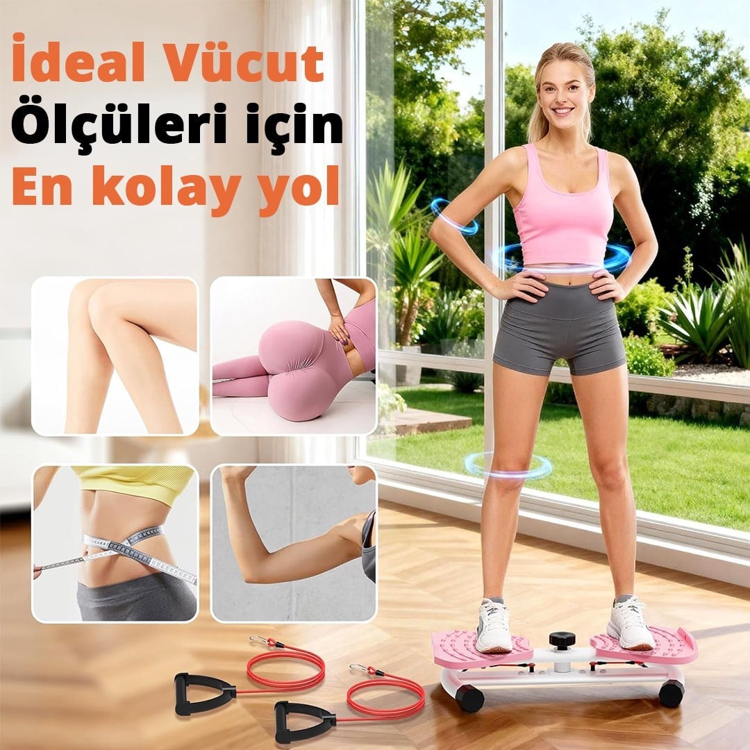 Direnç Ayarlı Twist Ev Tipi Denge Egzersiz Aleti Kaymaz Bel Karın Sıkılaştırma Direnç Lastiği Hediye