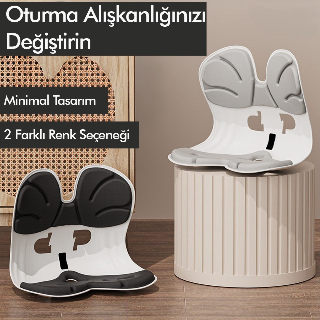 Ergonomik Ortopedik Bel Destekli Oturma Minderi Postür Düzeltici İş Ev Oto Sırt Koltuk Yastığı