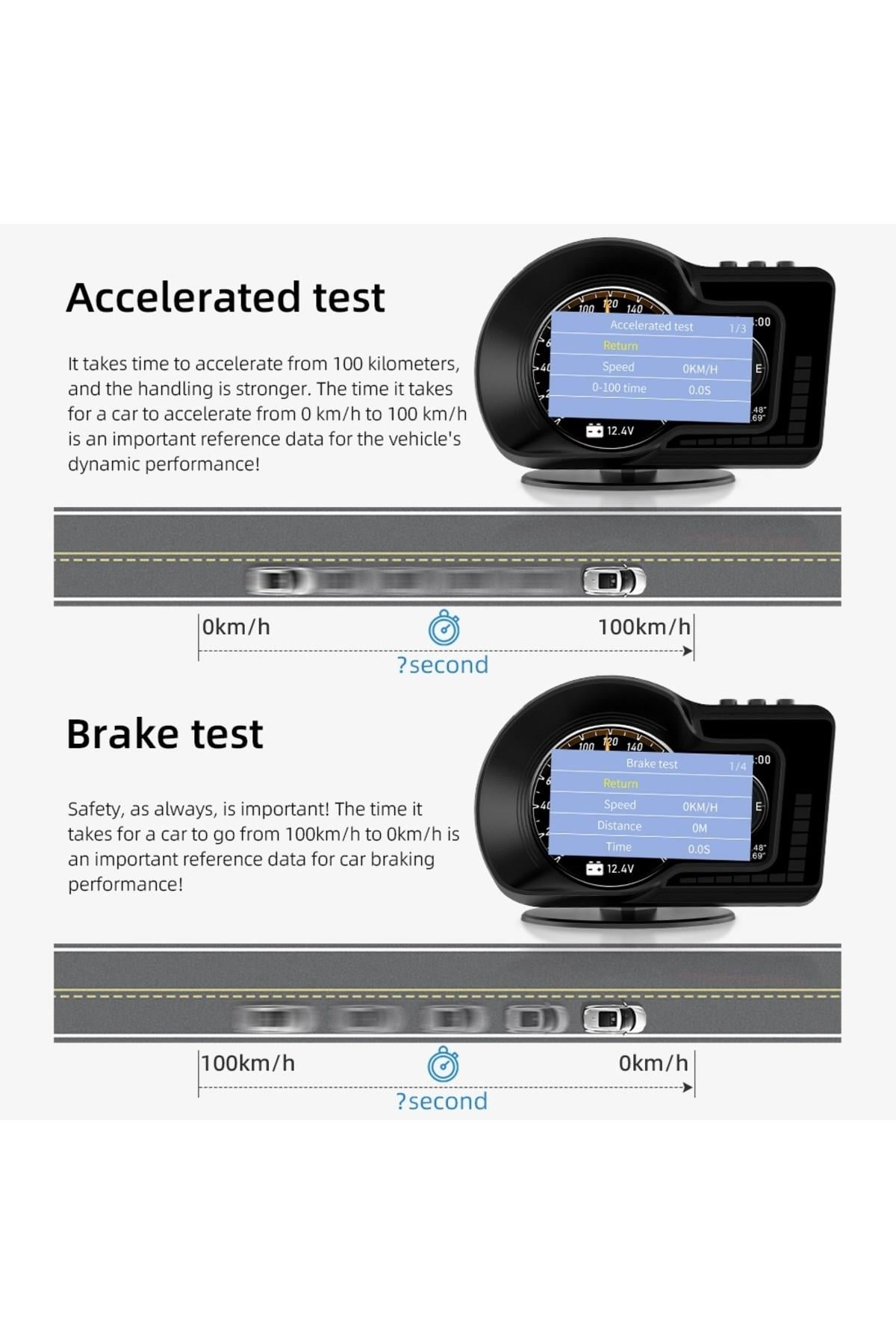 F15 HUD OBD Gelişmiş Fonksiyonlu Araç Veri Ekranı Head Up Display