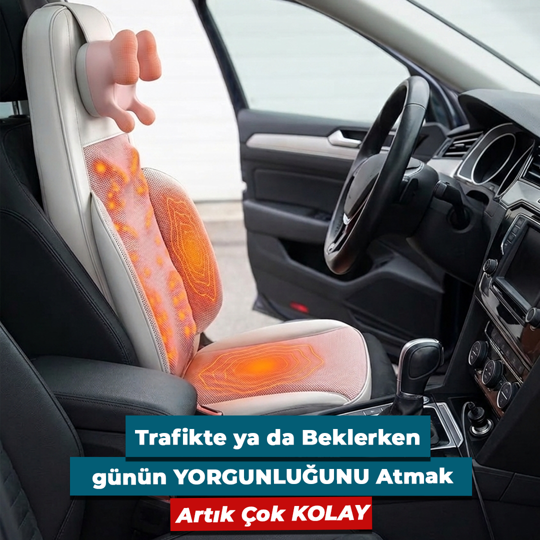 Masaj Koltuğu Minderi Isıtmalı, Titreşimli, Sırt, Bel Ve Omuz Ofis Masaj Cihazı Ovma Yoğurma