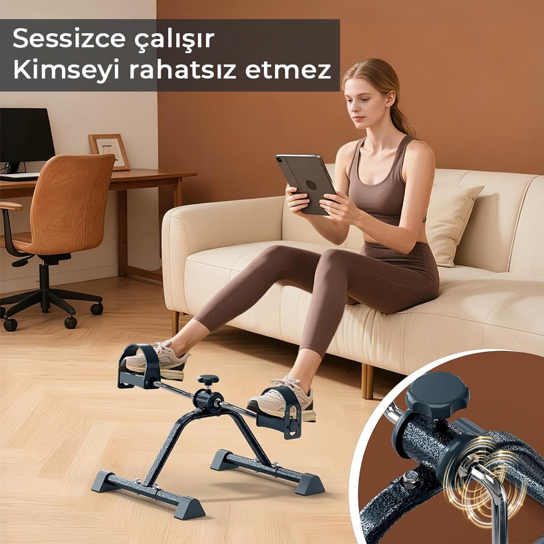 Mini Pedal Egzersiz Kondisyon Bisikleti Taşınabilir Dirençli Ev Aleti El Ve Ayak Pedallı Spor Cihazı