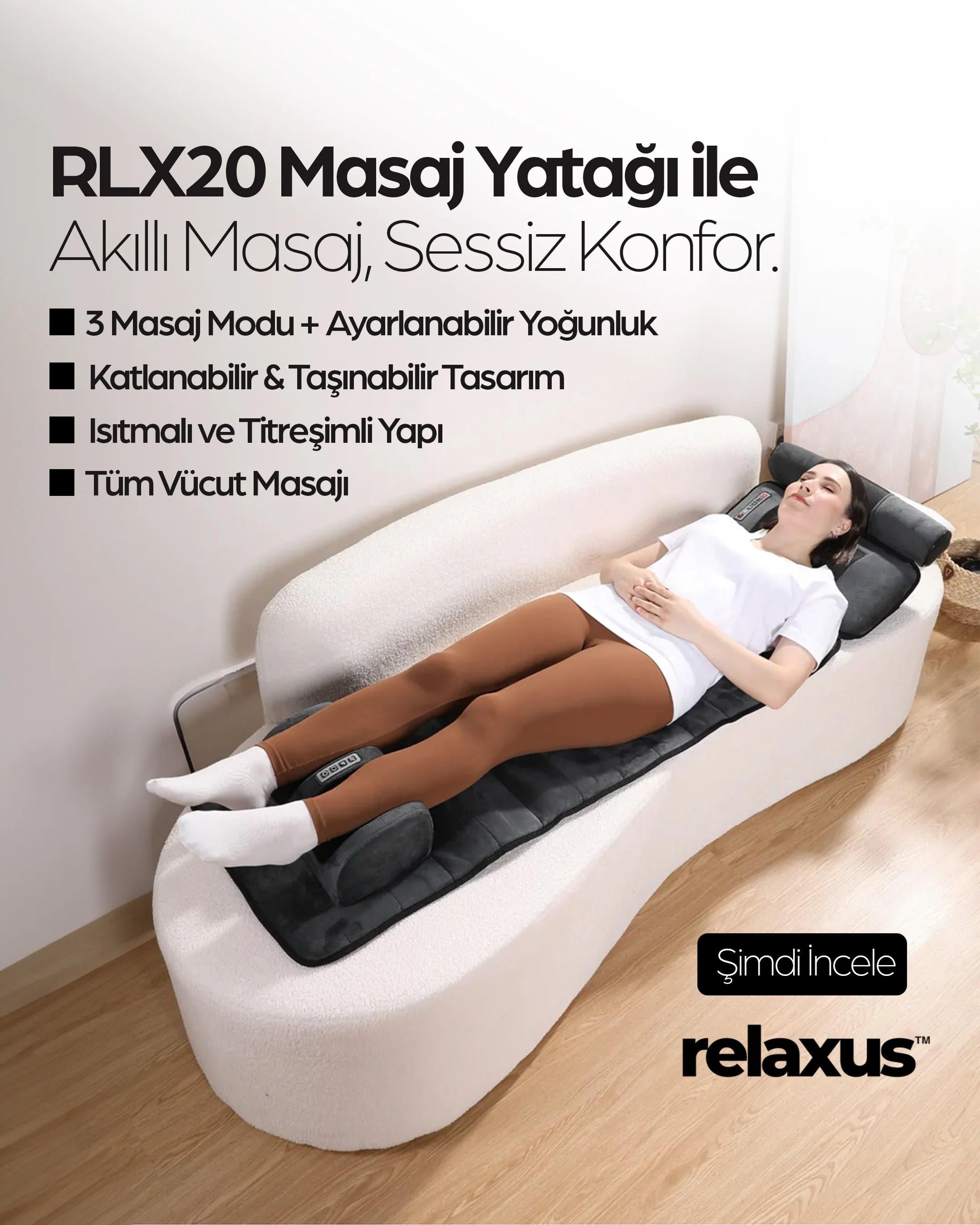 RLX20 Katlanabilir Elektrikli Tam Vücut Isıtmalı Masaj Yatağı Boyun Masaj Cihazı Ayak Masaj Cihazı
