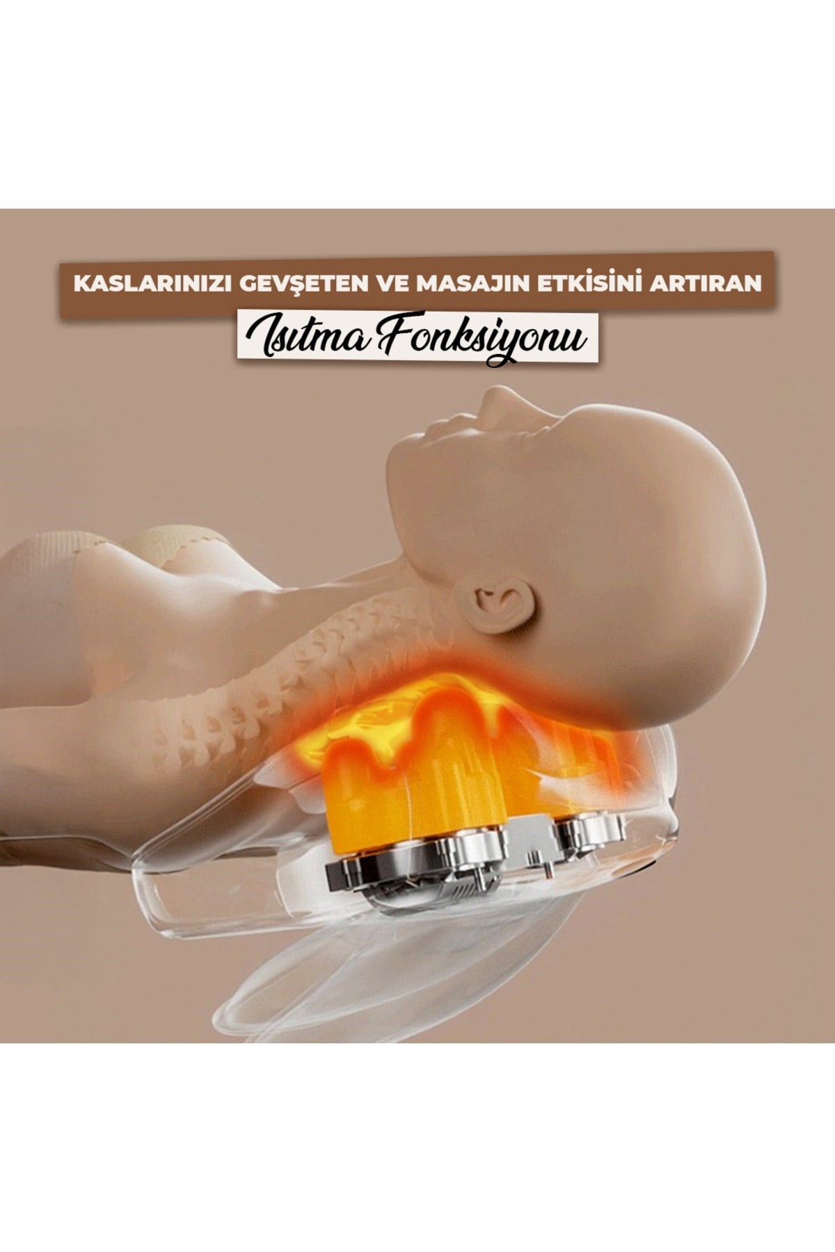 RLX40 Taşınabilir Şişirilebilir Ovmalı Isıtmalı Masaj Yastığı Boyun, Bel ve Sırt Şarjlı Masaj Aleti