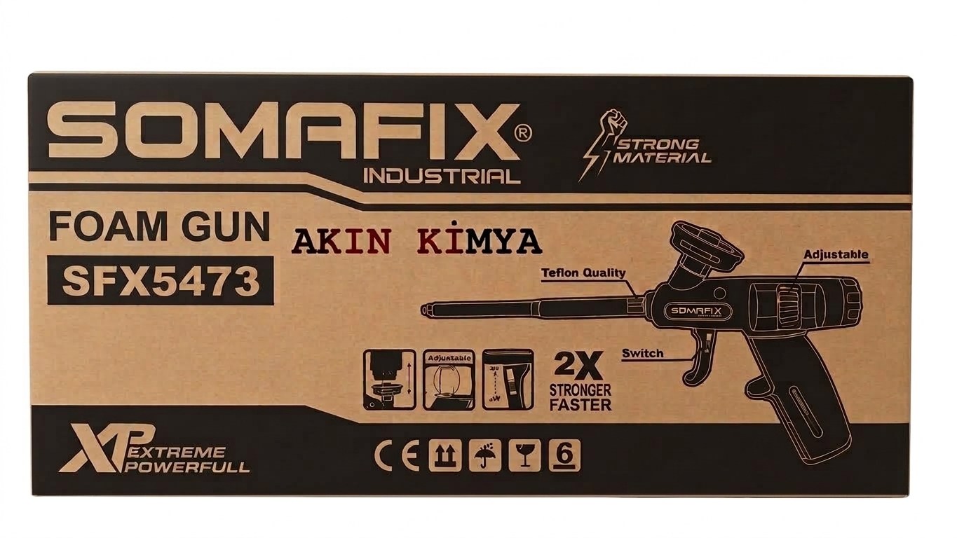20 Adet Somafix Poliüretan Köpük Tabancası Tetik Sabitleyicili Full Teflon SFX-5473