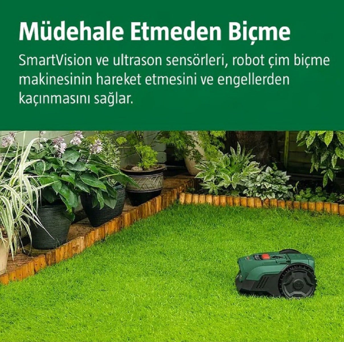Bosch Visimow100 Çim Biçme Robotu Tek Akülü