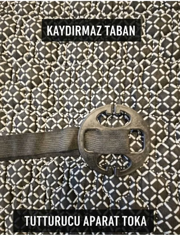 Lüks Kapitone Desenli Antislip Araba Koltuk Koruyucu Üçlü Minder Seti - Bej Renk (2 Ön ve 1 Arka Set)
