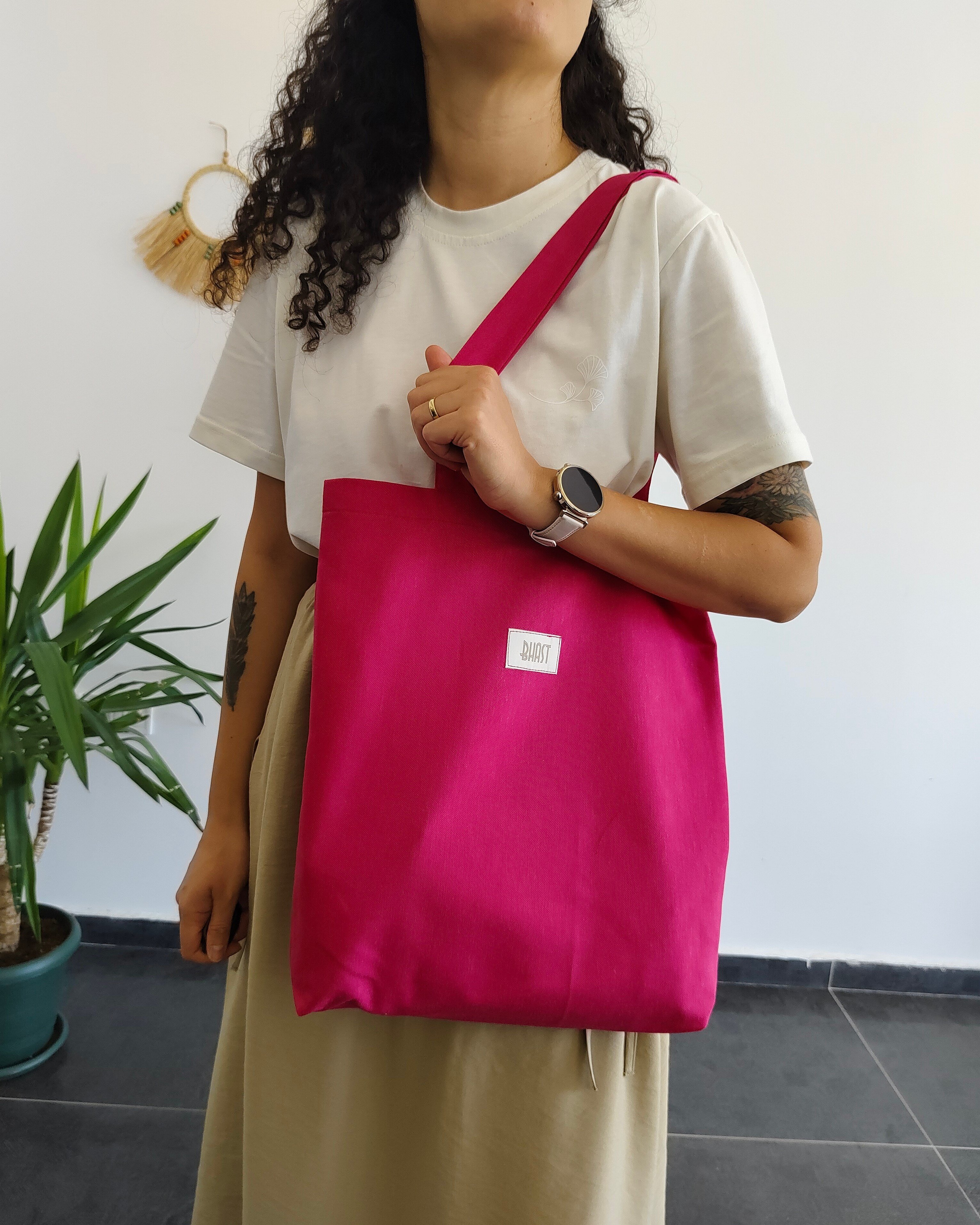 DUCK KETEN PEMBE ÇANTA