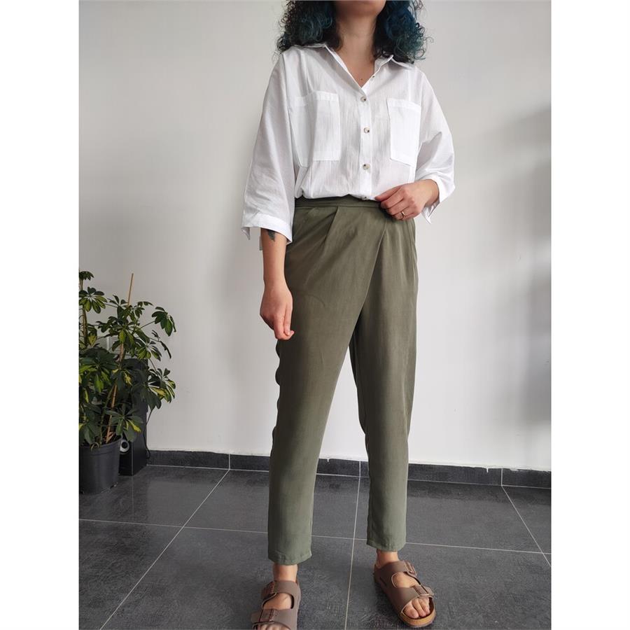 Haki Tencel Pantolon 