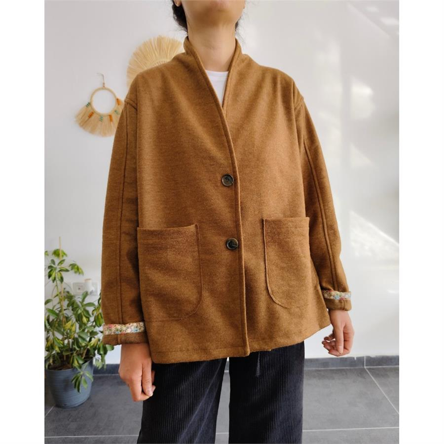 Hakiki Yün Camel Ceket 