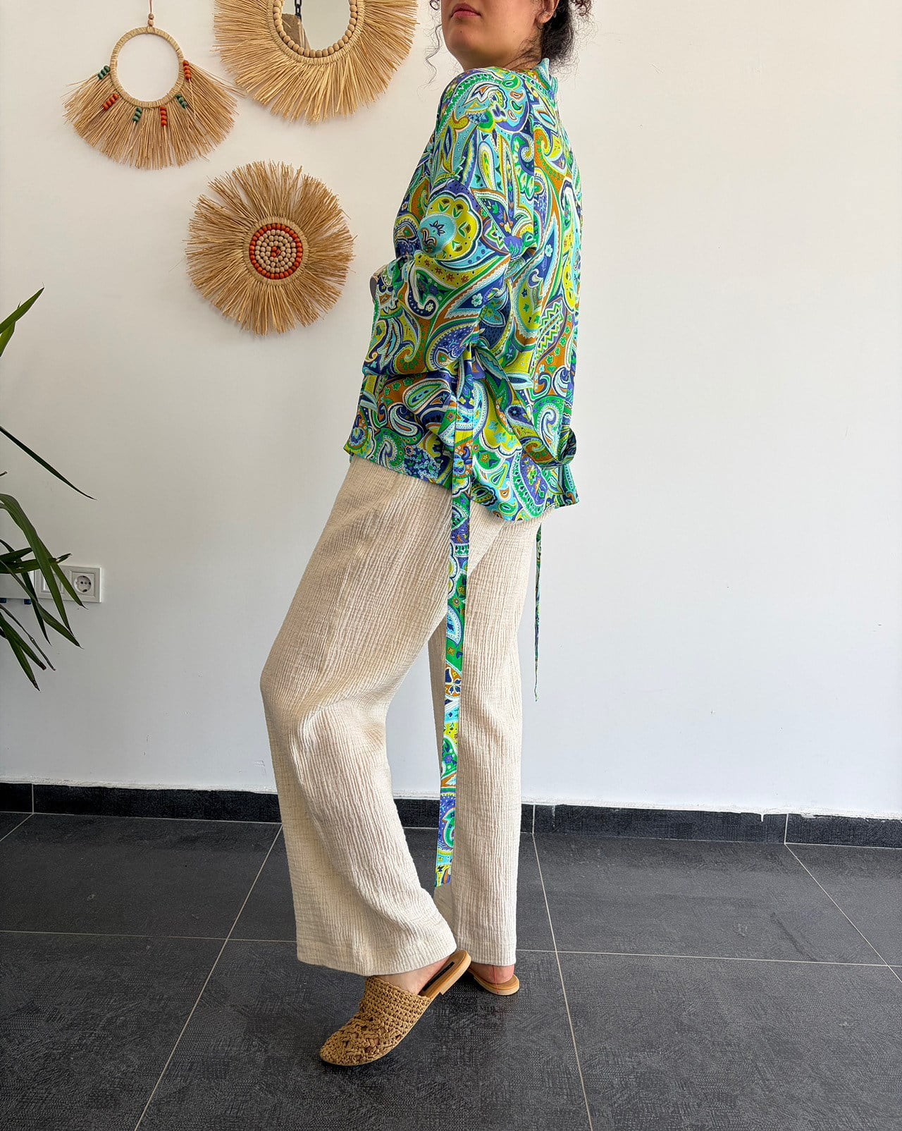 Paiisley İpek Vual Kimono 