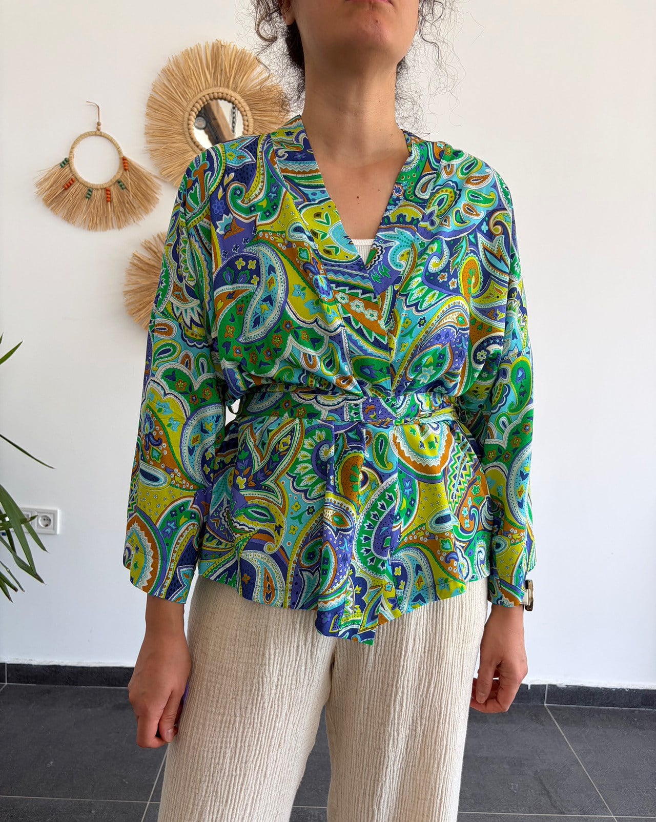 Paiisley İpek Vual Kimono 