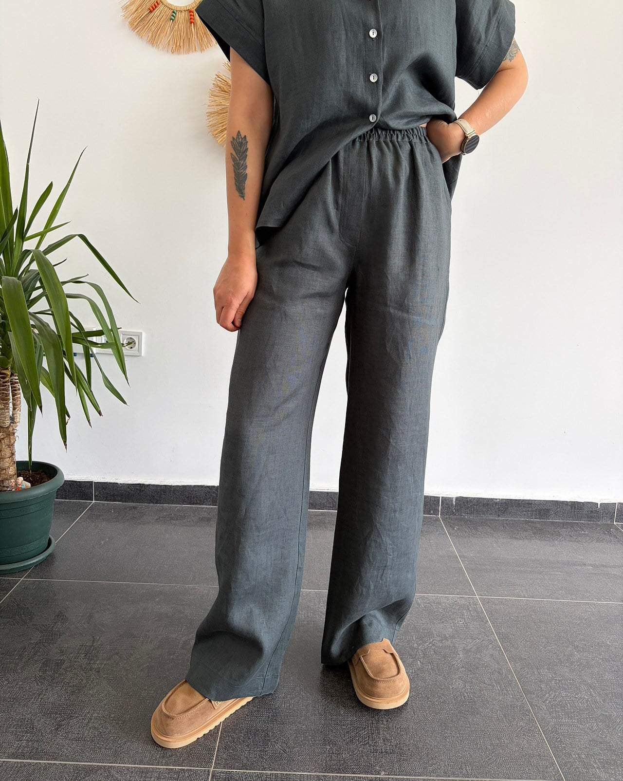 URBAN NATURE %100 KETEN NEFTİ PANTOLON