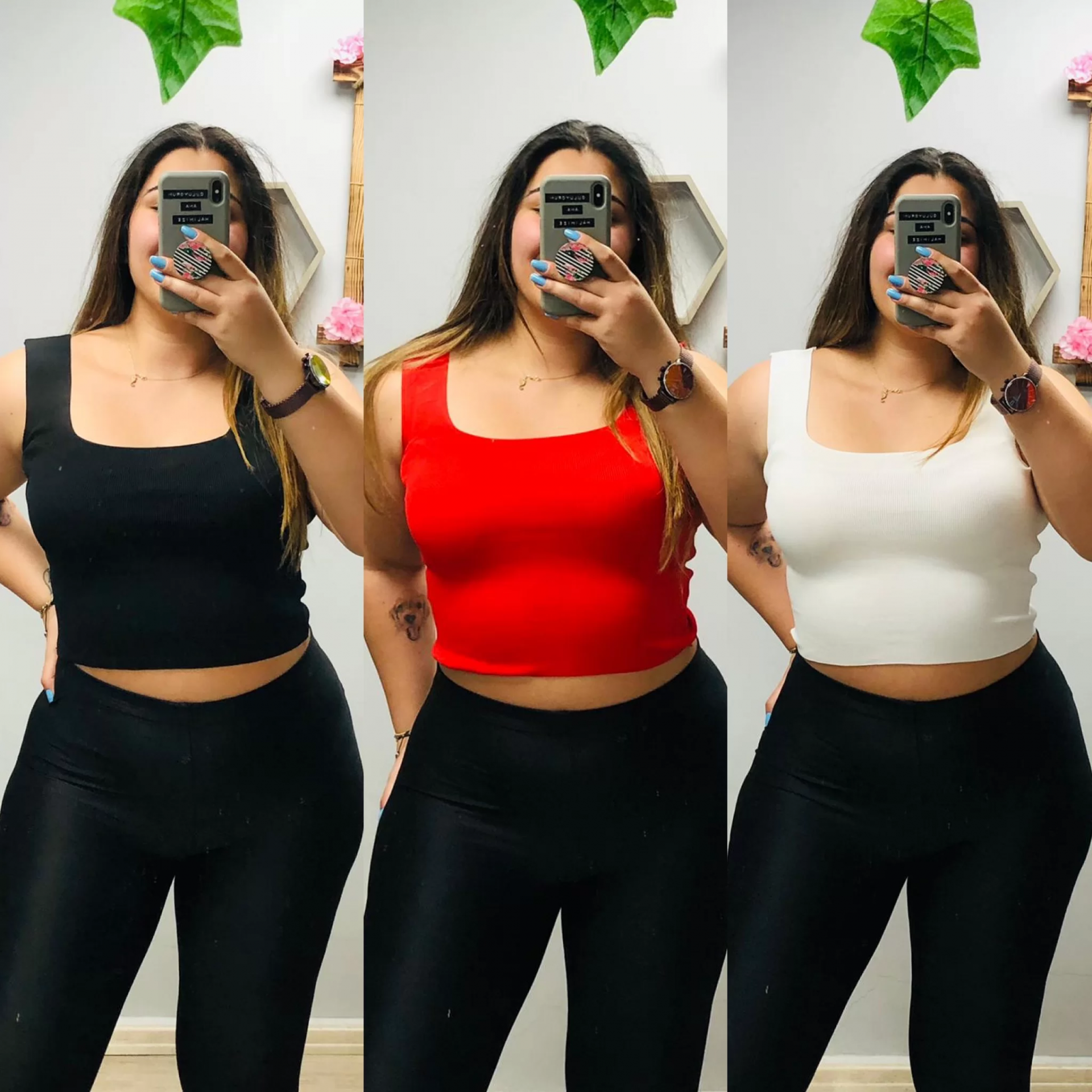 3'lü Kalın Askılı Crop