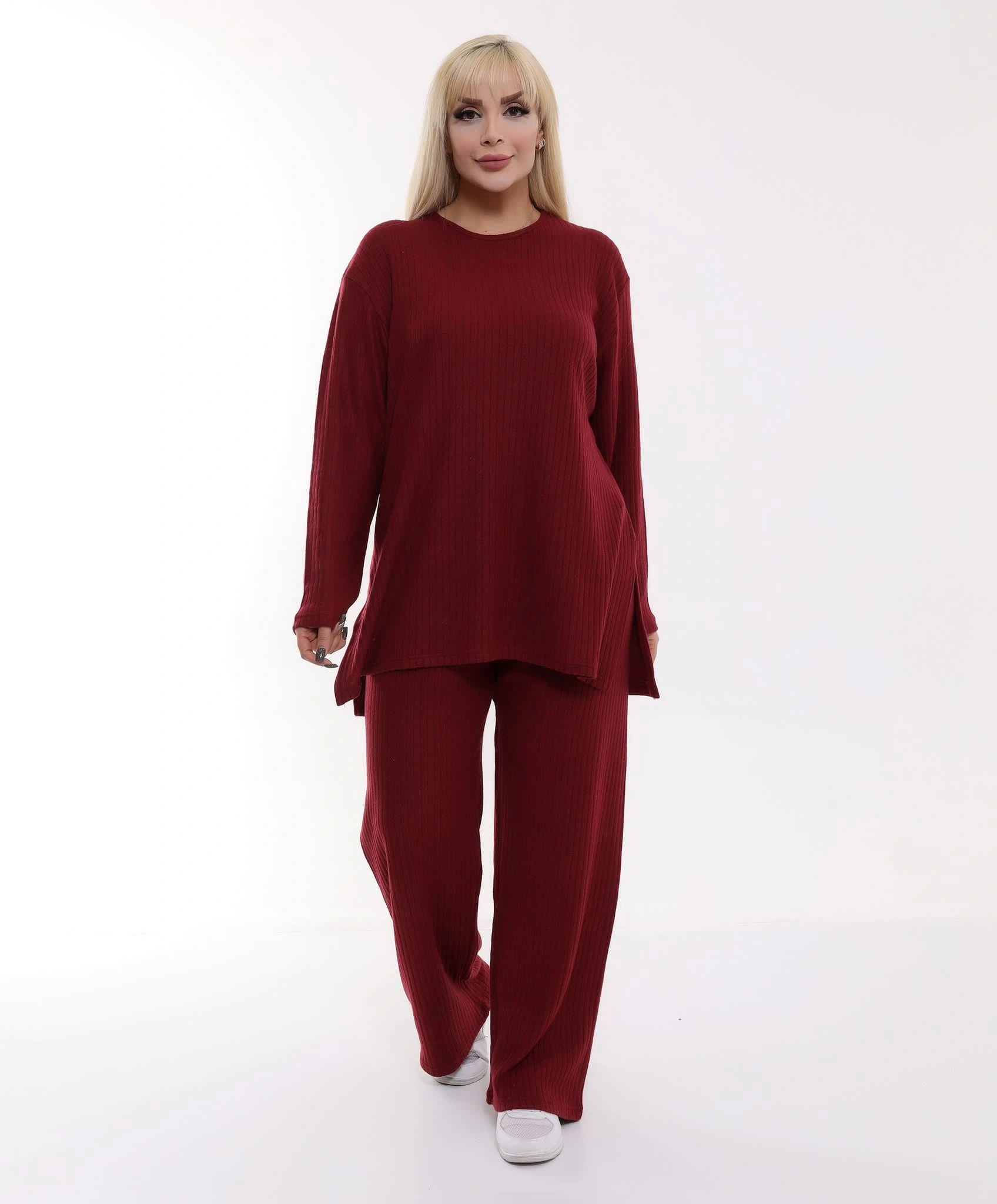 Esnek Fitilli Yumoş Takım - Bordo