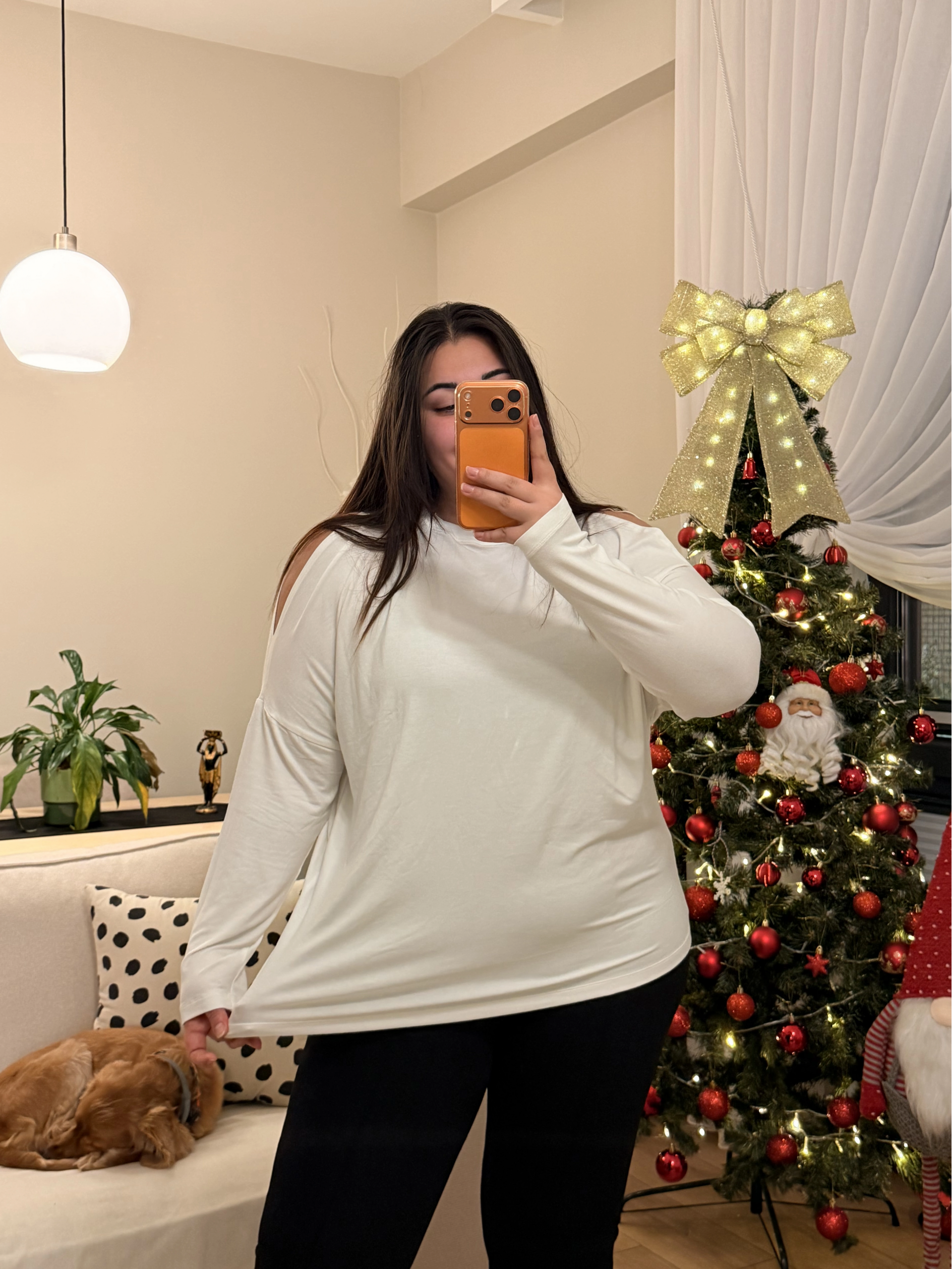 Omuz Detaylı Esnek Modal Bluz - Beyaz