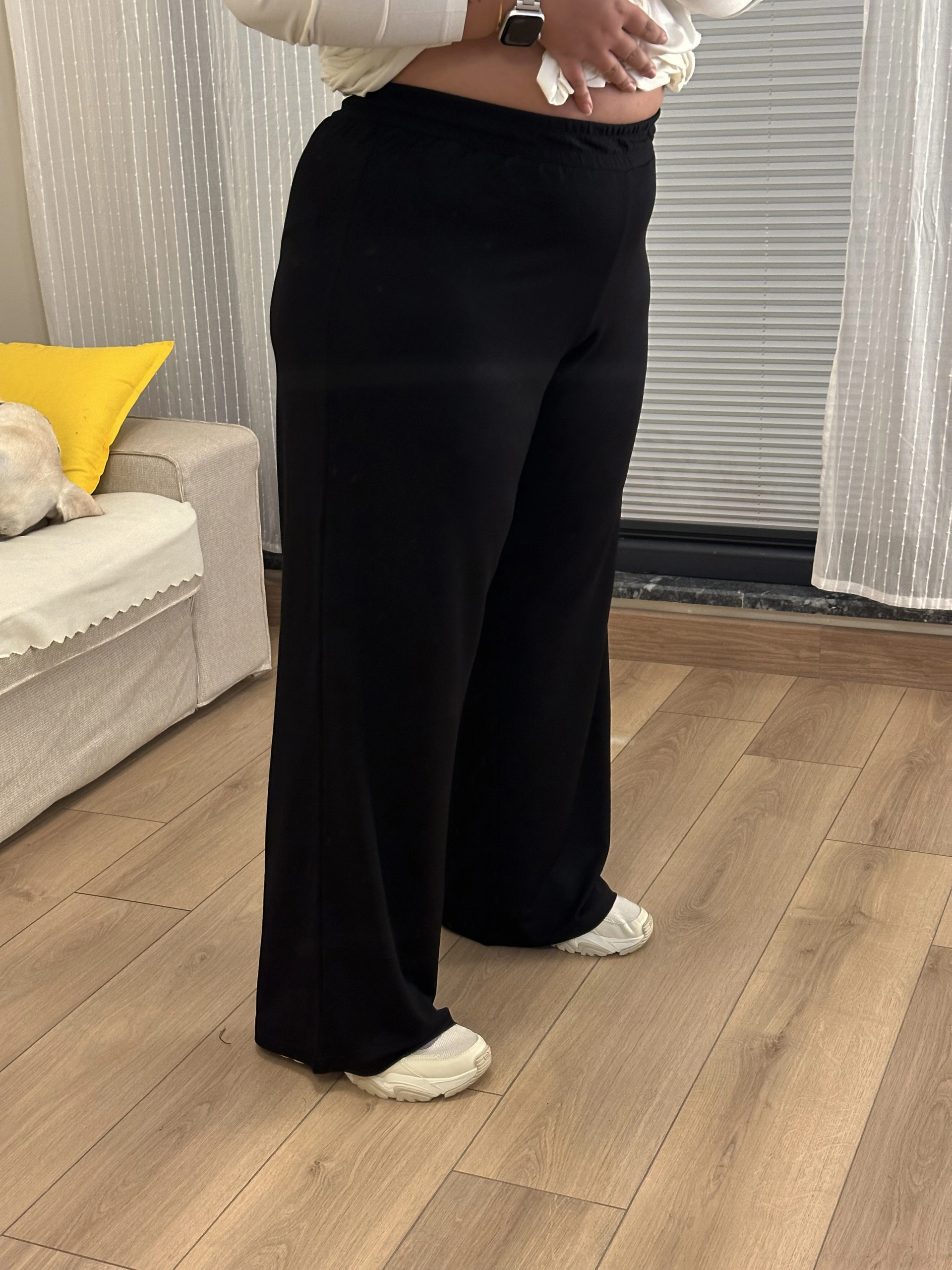 Oysho Modal Kumaş Palazzo Eşofman - Siyah