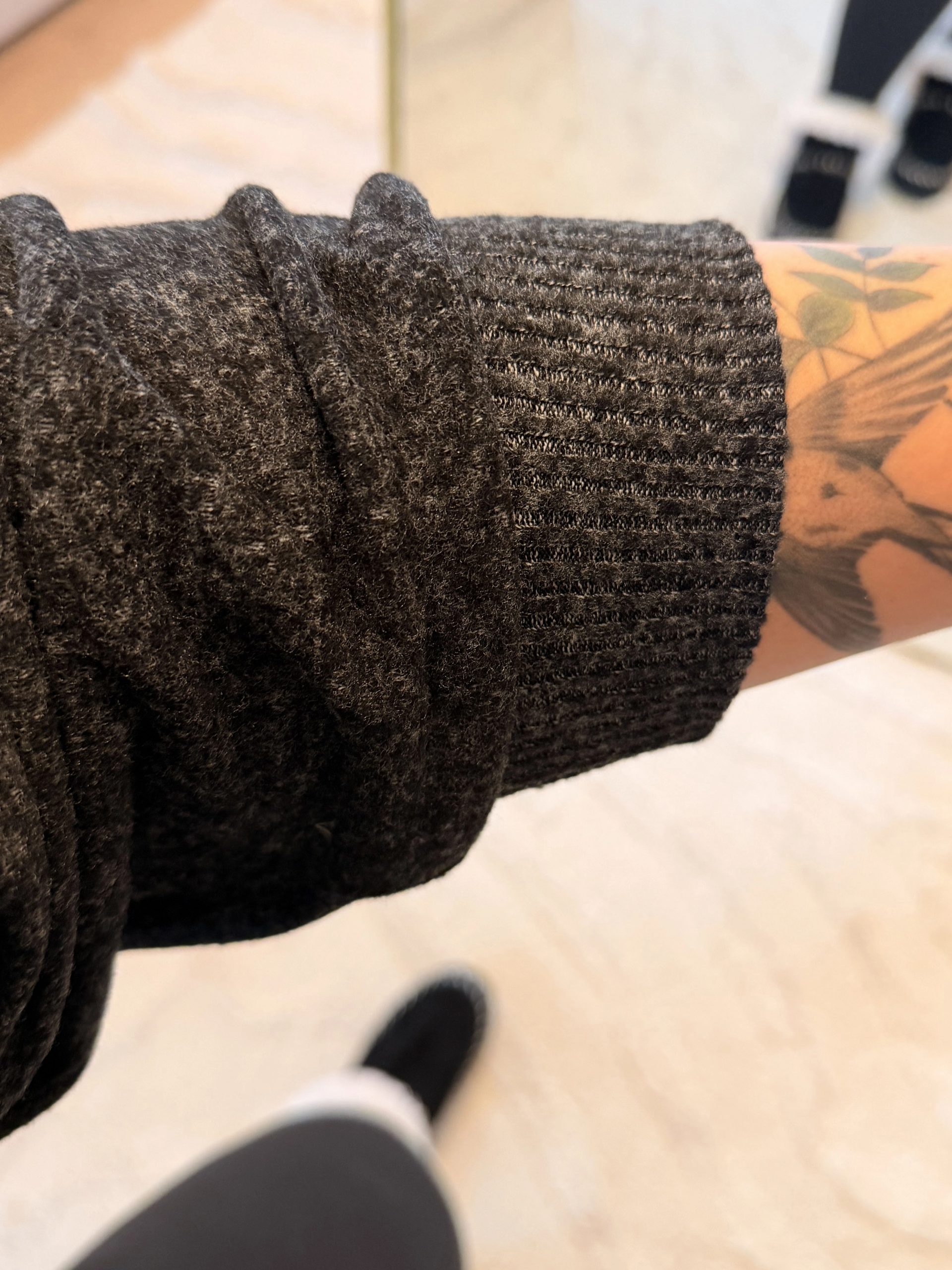 Papatya Detaylı Yumoş Sweat - Antrasit