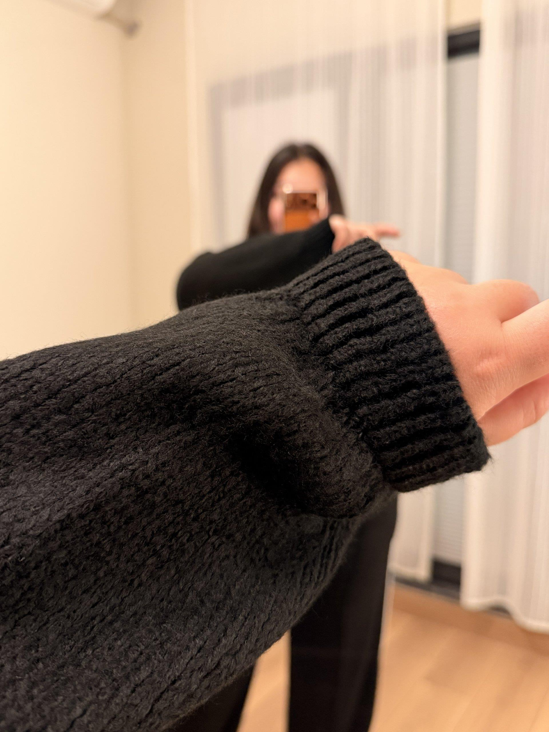 Premium Düğme Detaylı Triko Hırka - Siyah